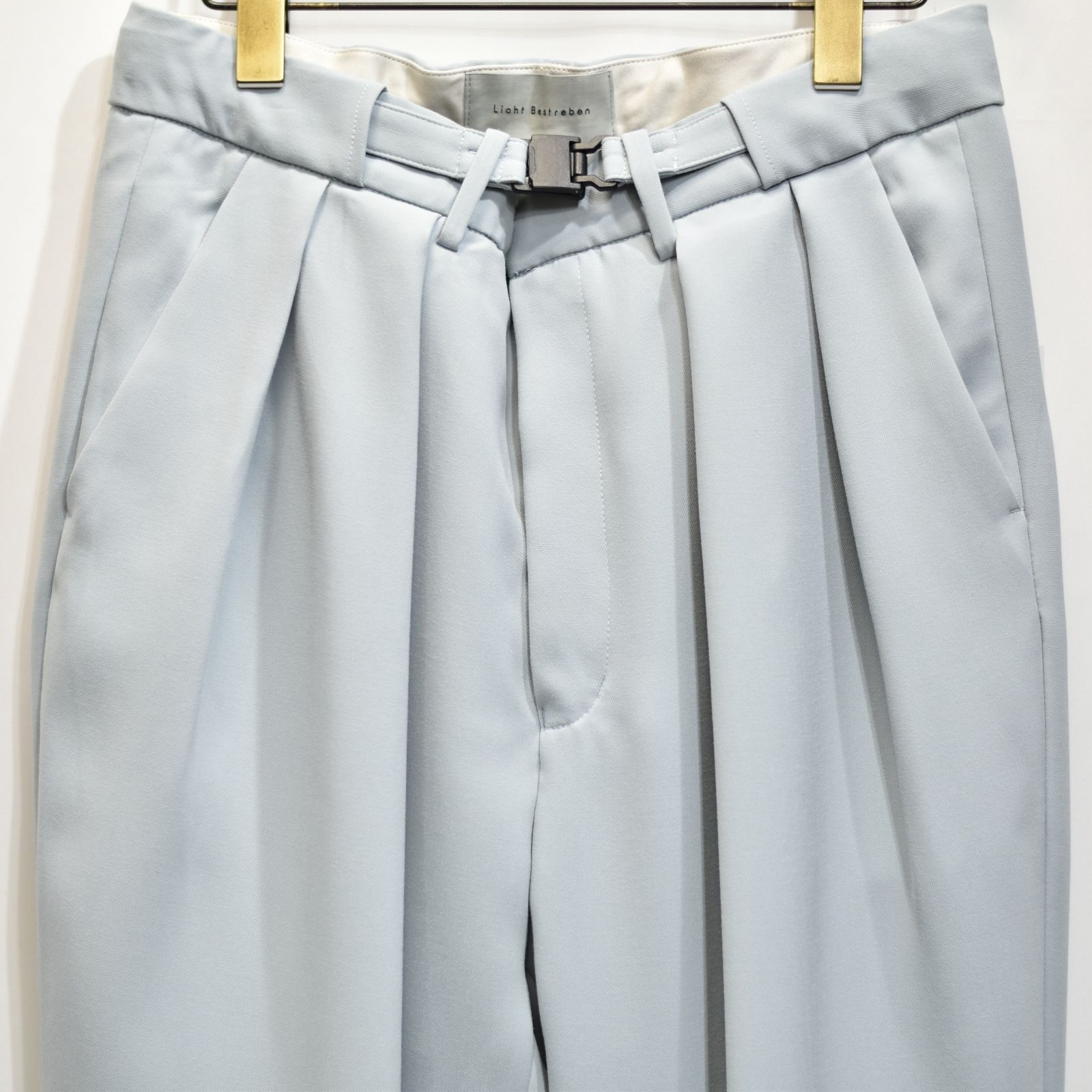 2タックストレート&フレアパンツ / LB22SS-PT01-DT (PALE BLUE)