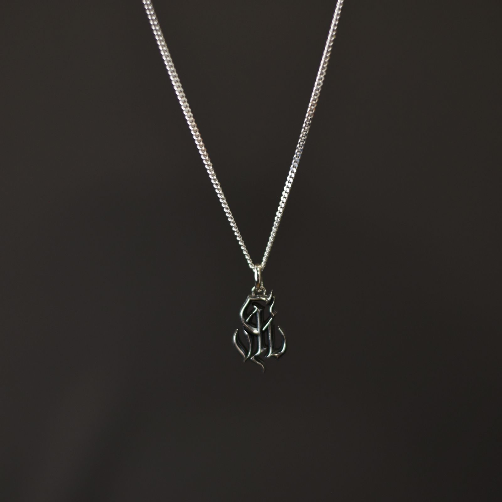 CALEE - CAL NT LOGO SILVER NECKLACE (SILVER) / シルバー 