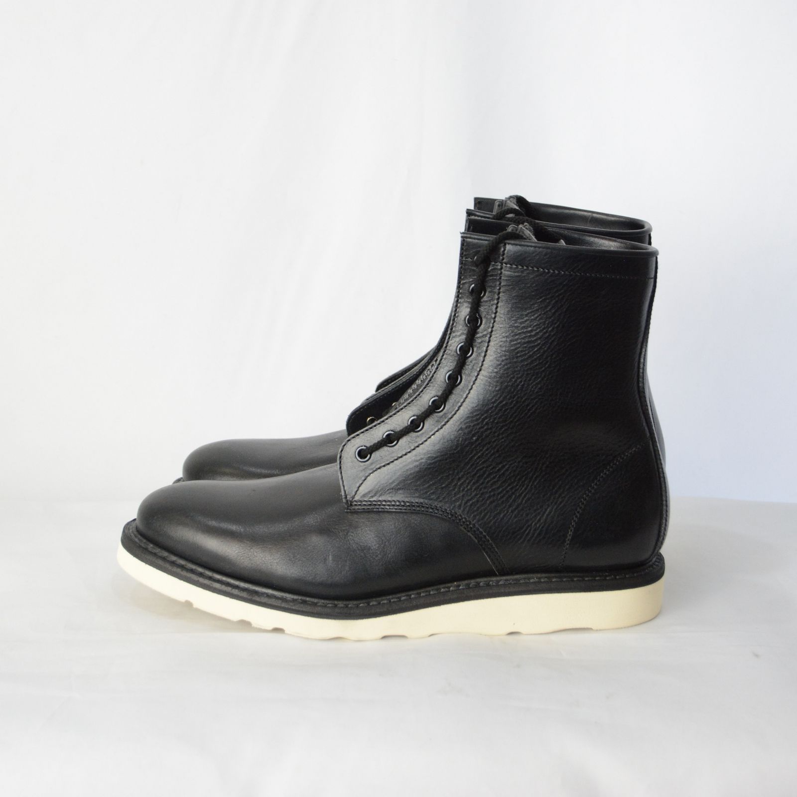 MINEDENIM - Leather Zipper Unit Boots （BLK） / ファイヤーマン ブーツ センタージップ （ブラック） |  chord online store