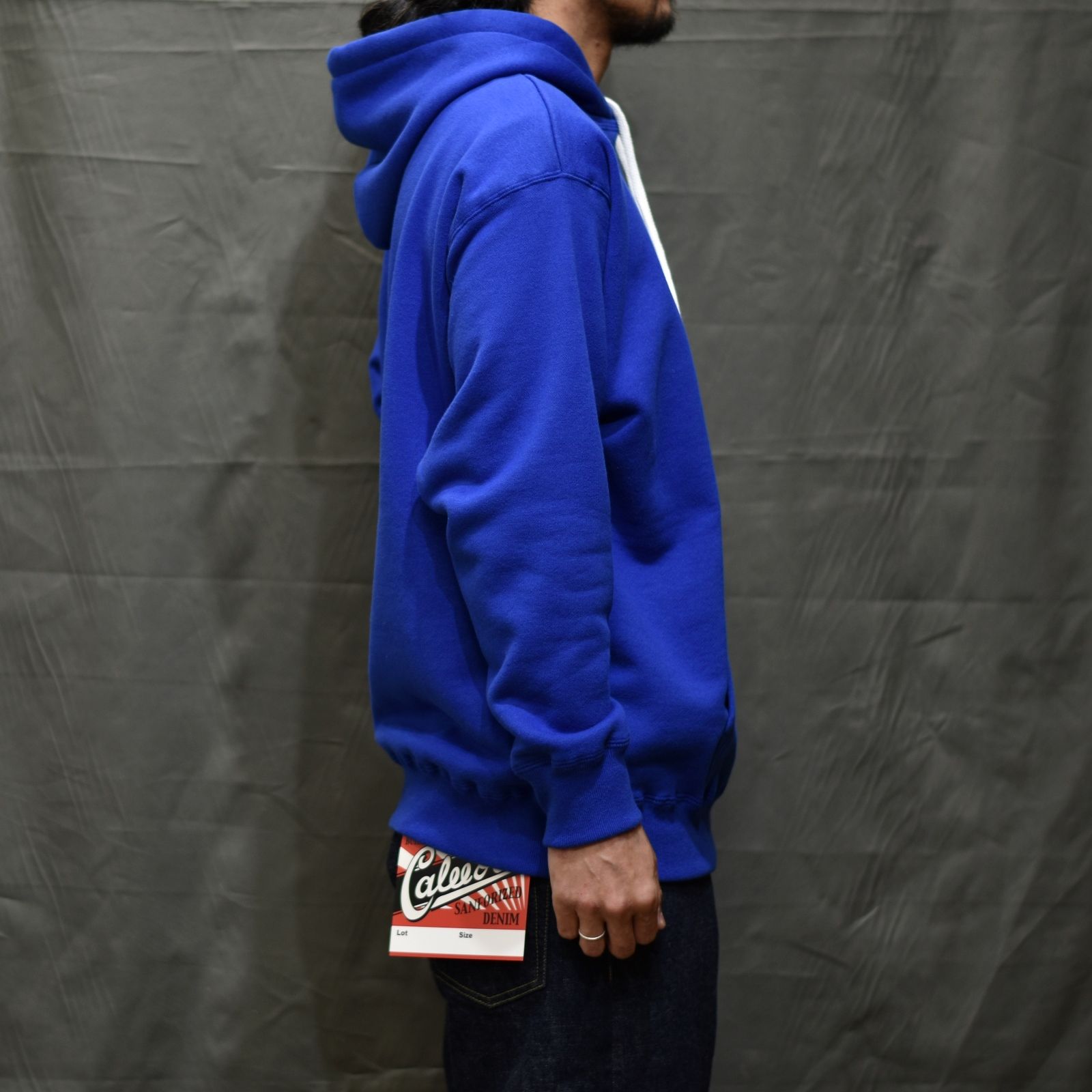 CALEE RC LOGO PULLOVER HOODIE (BLUE)