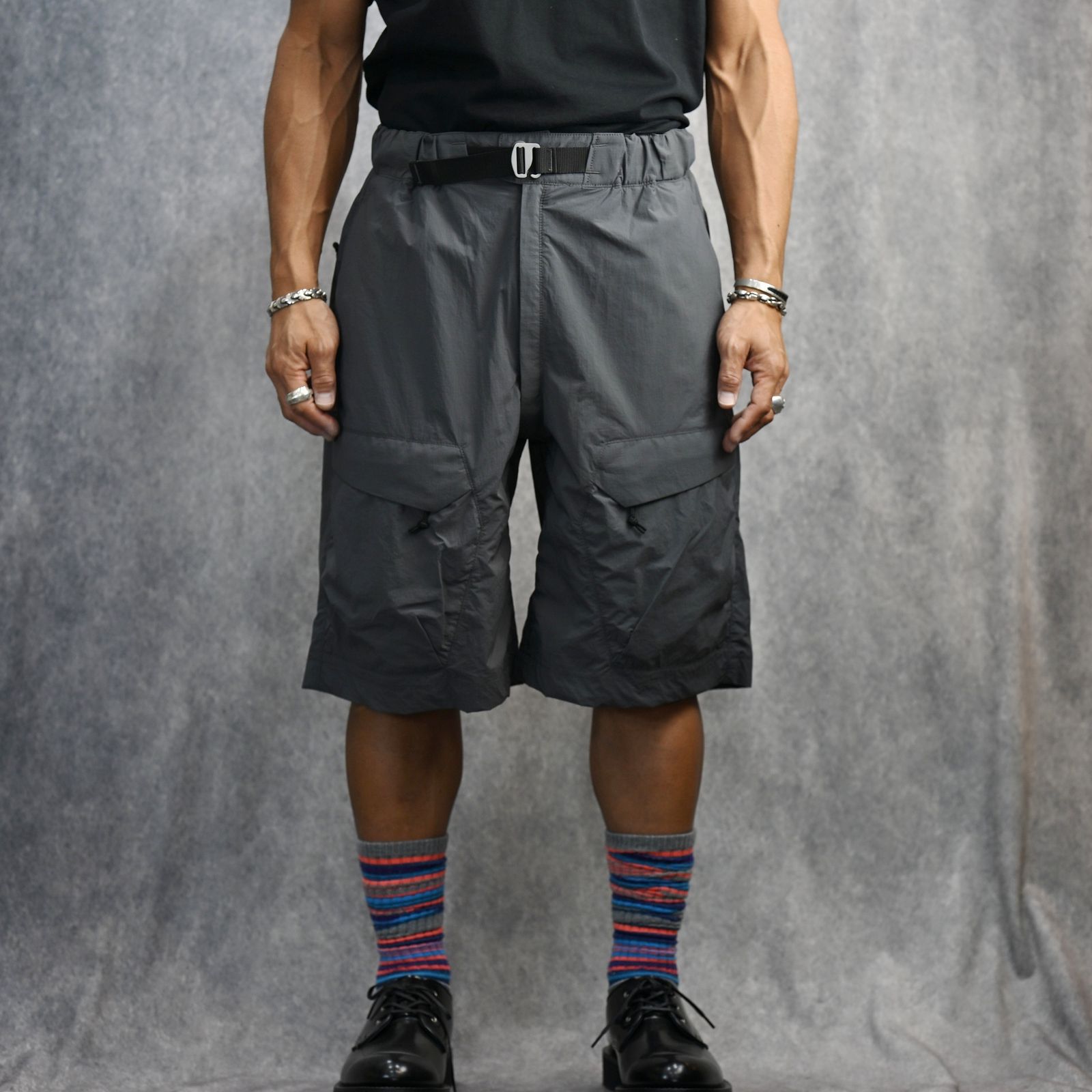WEBBING BELT HALF PANTS （CHARCOAL） / ハーフパンツ （チャコール） / 9251-CP51-003