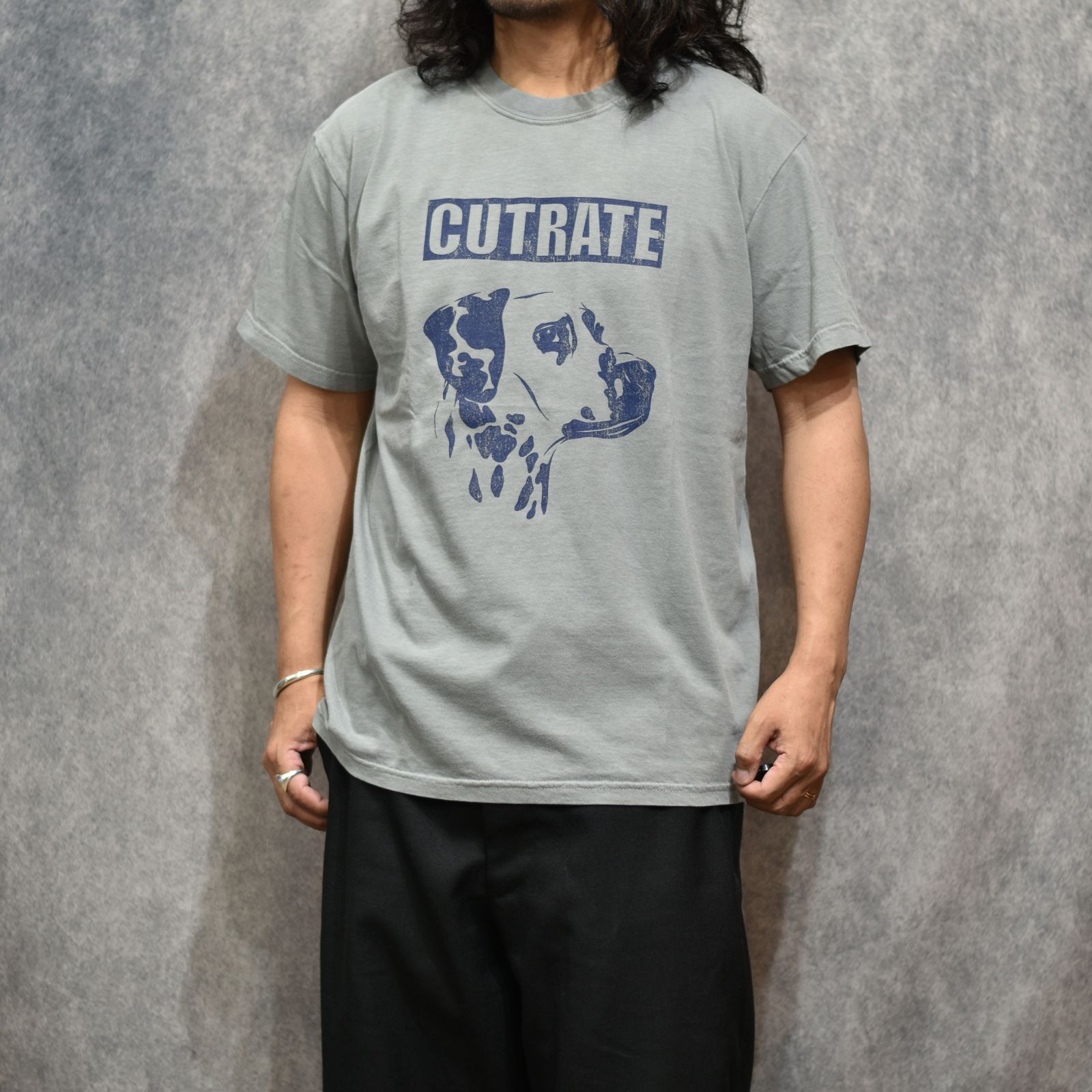 DALMATION TEE (GRAY)｜ダルメシアン プリントTシャツ｜CR-26SS012