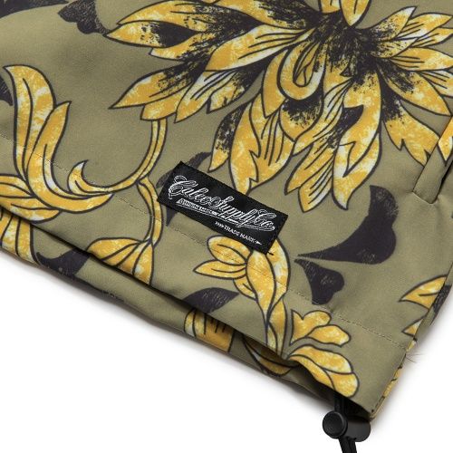 ALLOVER FLOWER PATTERN ANORAK PARKA (KHAKI OLIVE)
