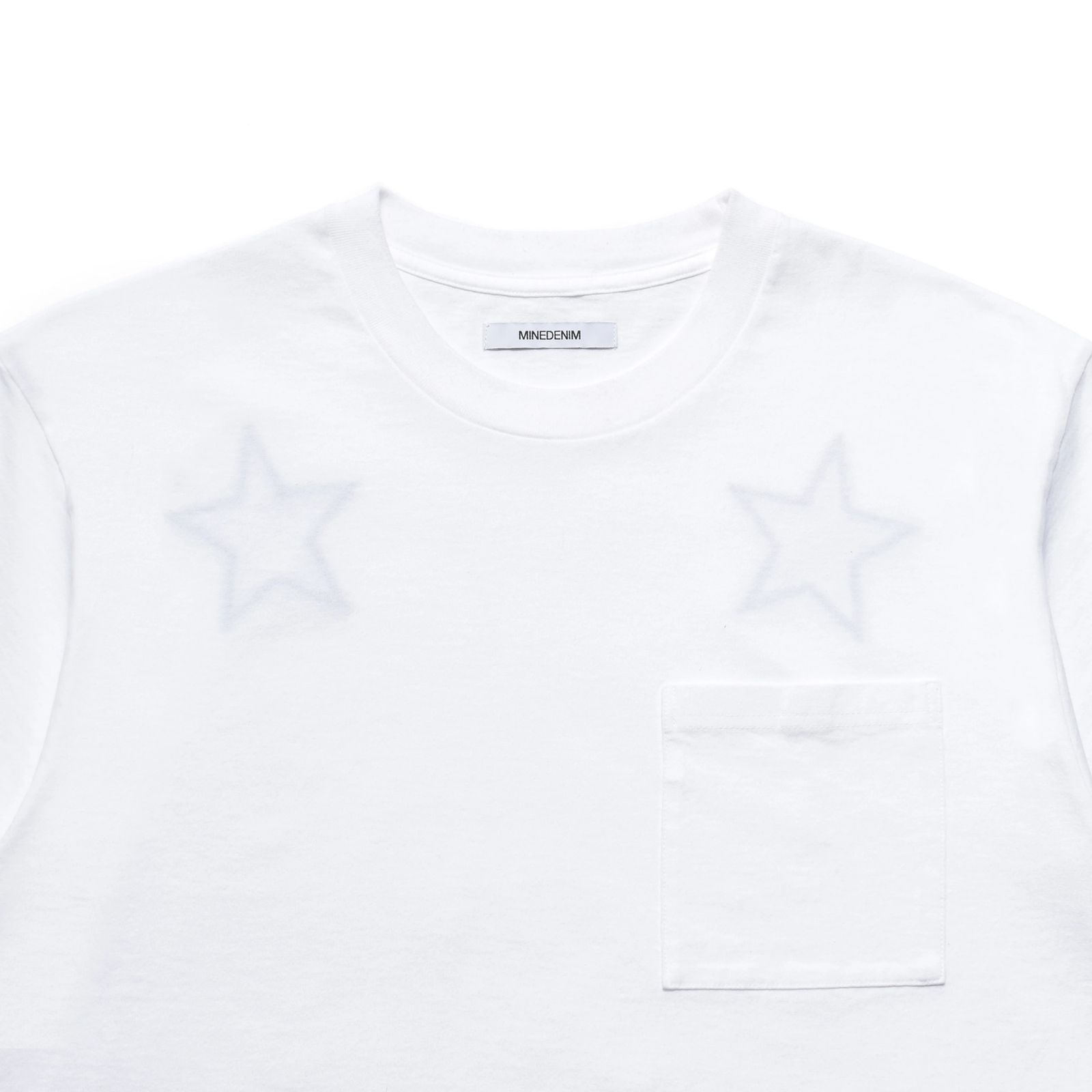 × M&M CUSTOM PERFORMANCE Star Embroidery Pocket Tee （WHT）｜× エムアンドエムカスタムパフォーマス 星刺繍 ポケットTシャツ｜MND-MM41