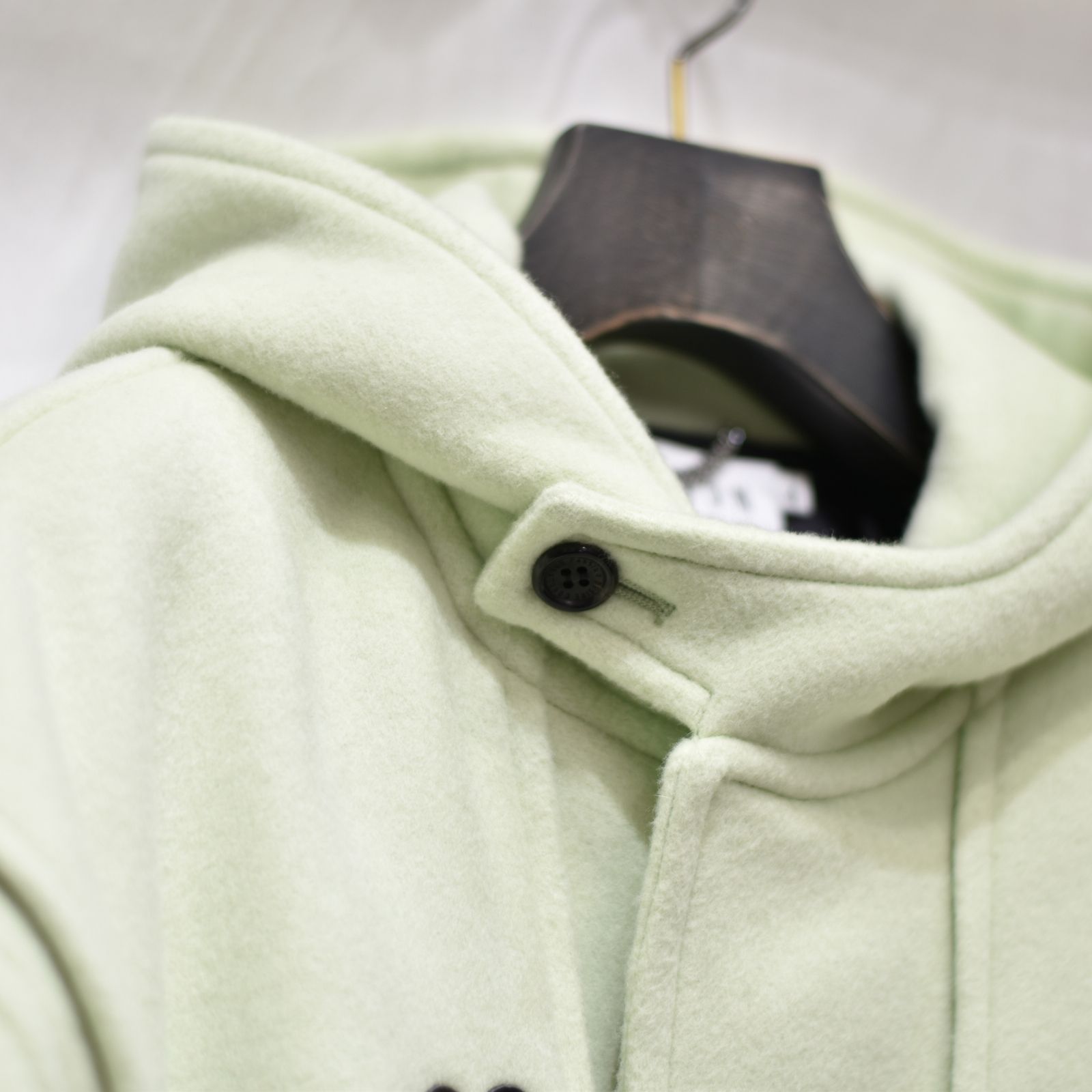 WOOL MELTON HEART DUFFLE COAT (MINT) / ウールメルトン ハート ダッフルコート