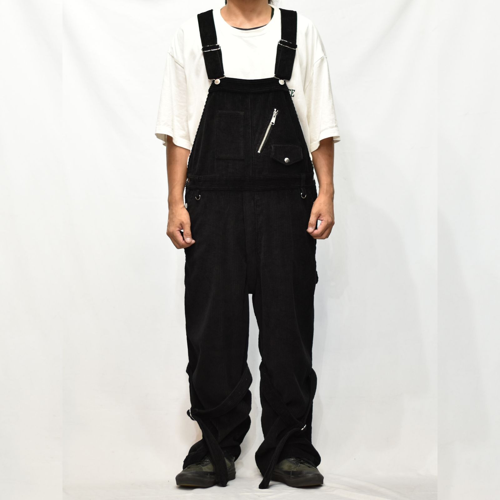 CORDUROY BONDAGE OVERALLS (BK) / コーデュロイ ボンデージ オーバーオール