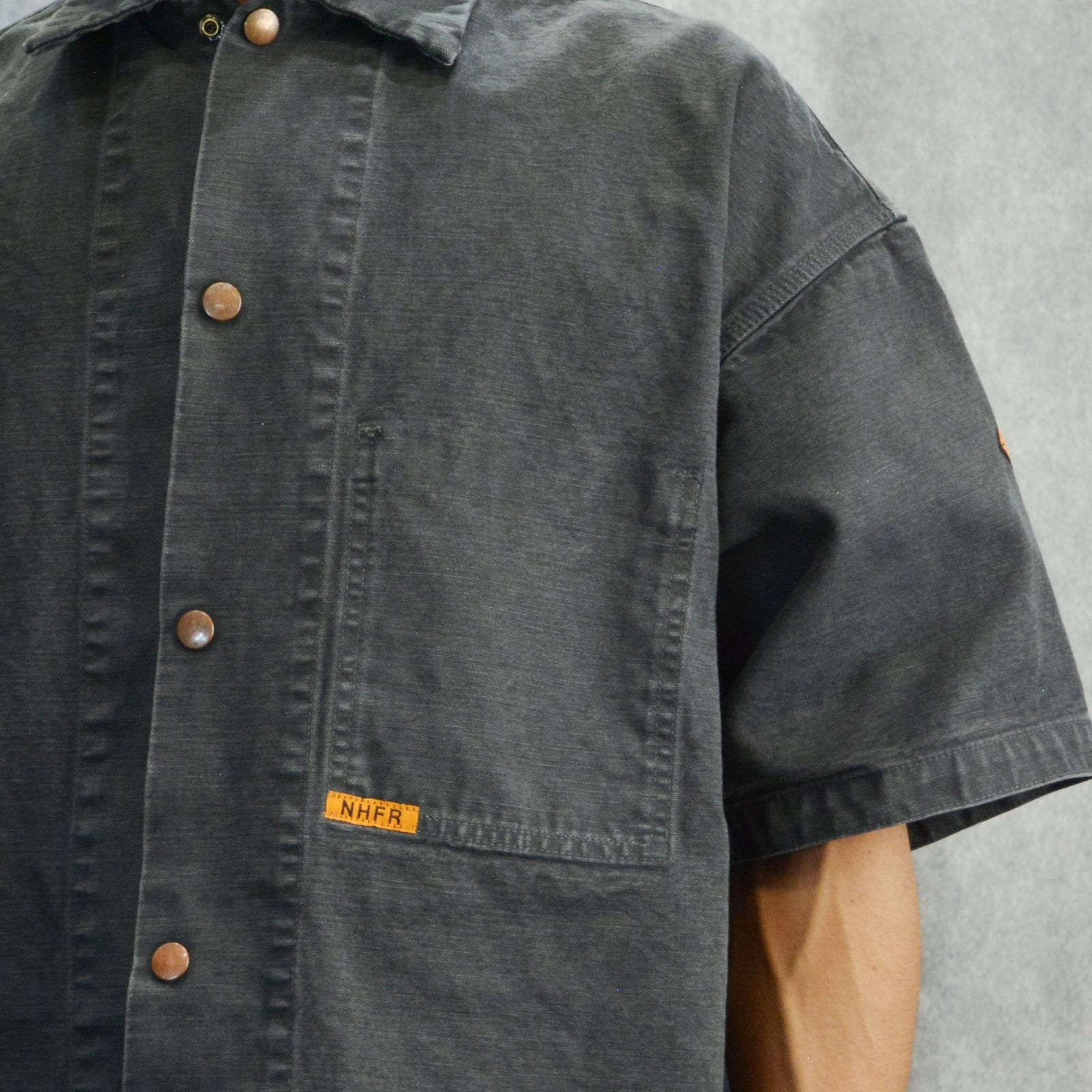 エヌハリウッド 半袖シャツ チャコール 38サイズ N.HOOLYWOOD - FR HALF SLEEVE SHIRT （CHARCOAL） 半袖シャツ