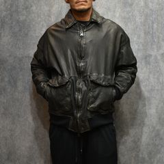 ジャパンステアー ミモザ製品染め USED加工  （BLACK） A-2 フライトジャケット （ブラック）