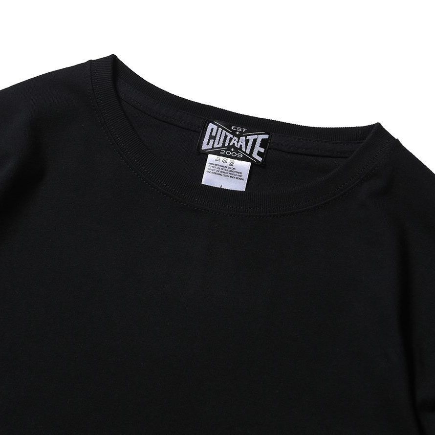 CUTRATE ADDICITON LOGO DROPSHOULDER S/S -T-SHIRT (BLACK)