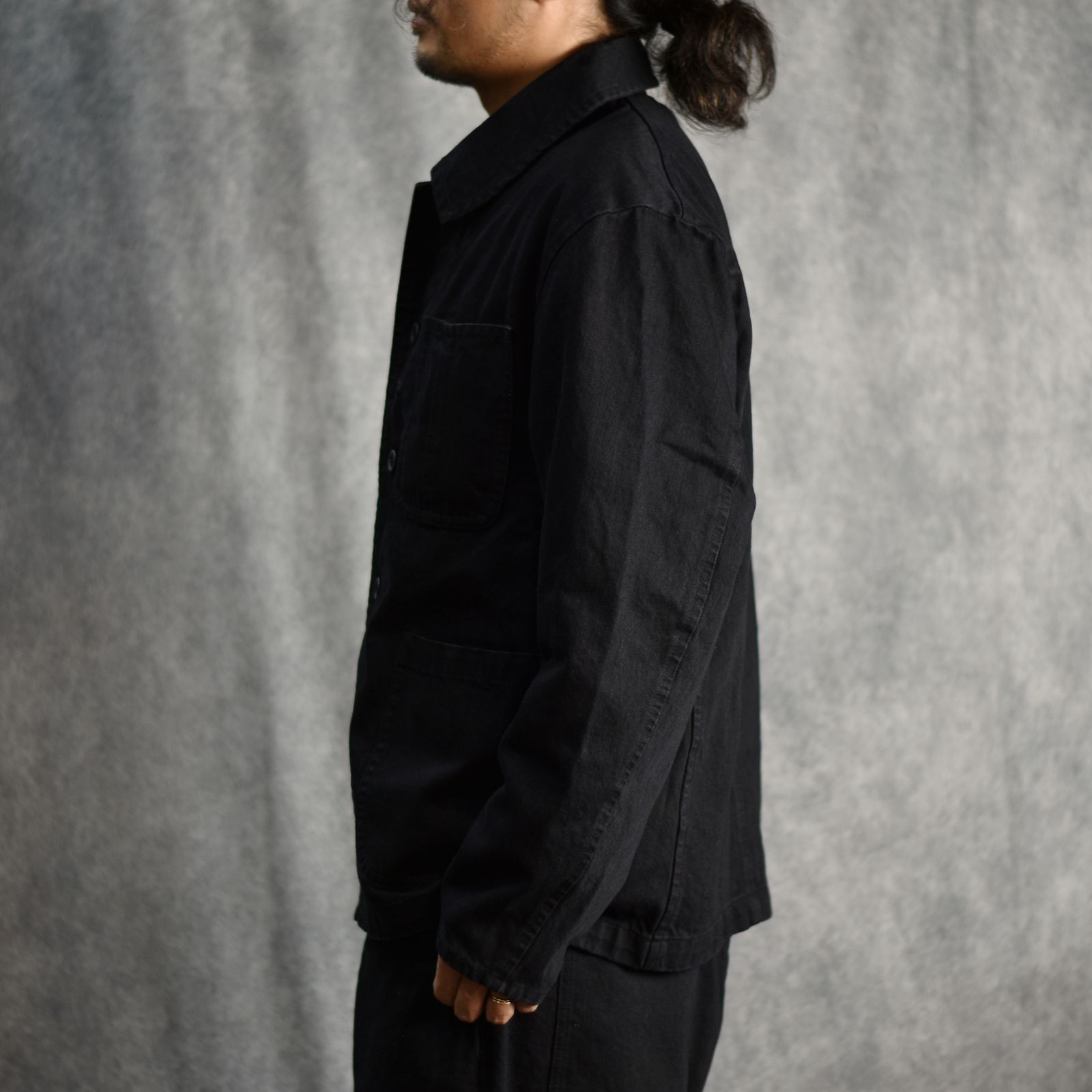 Porter Classic - STEINBECK DENIM FRENCH JACKET (BLACK