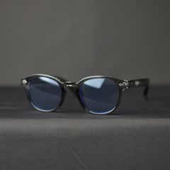 CUTRATE LOGO GLASSES (CLEAR GRAY × BLUE) / カットレイト ロゴ グラシズ