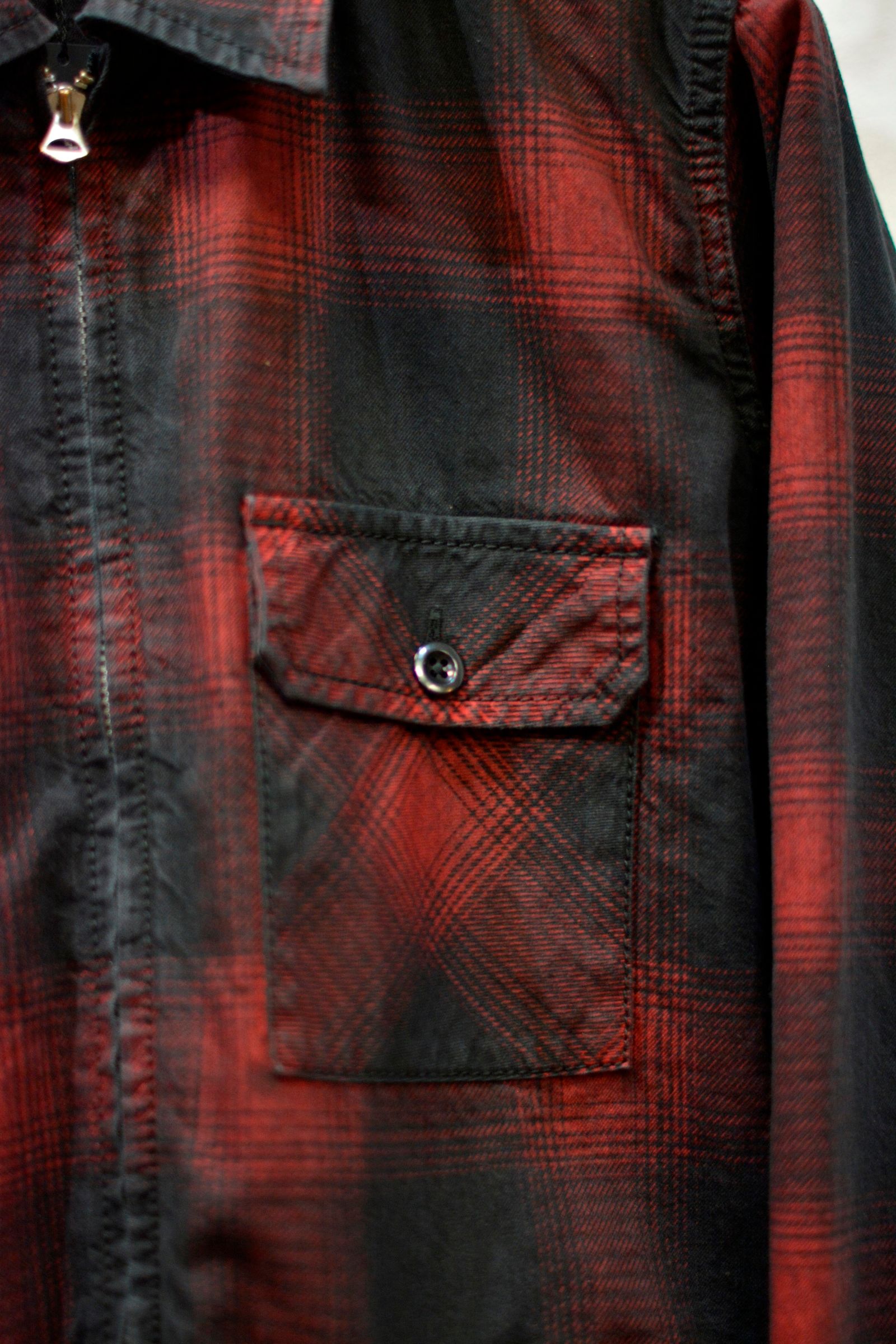 MINEDENIM - Black Denim Check Quiltriner Shirt BZ RPT | chord