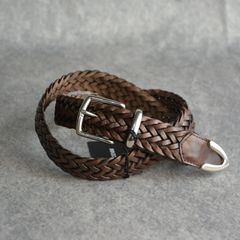 Leather Mesh Belt （DBR） レザーメッシュベルト （ダークブラウン）