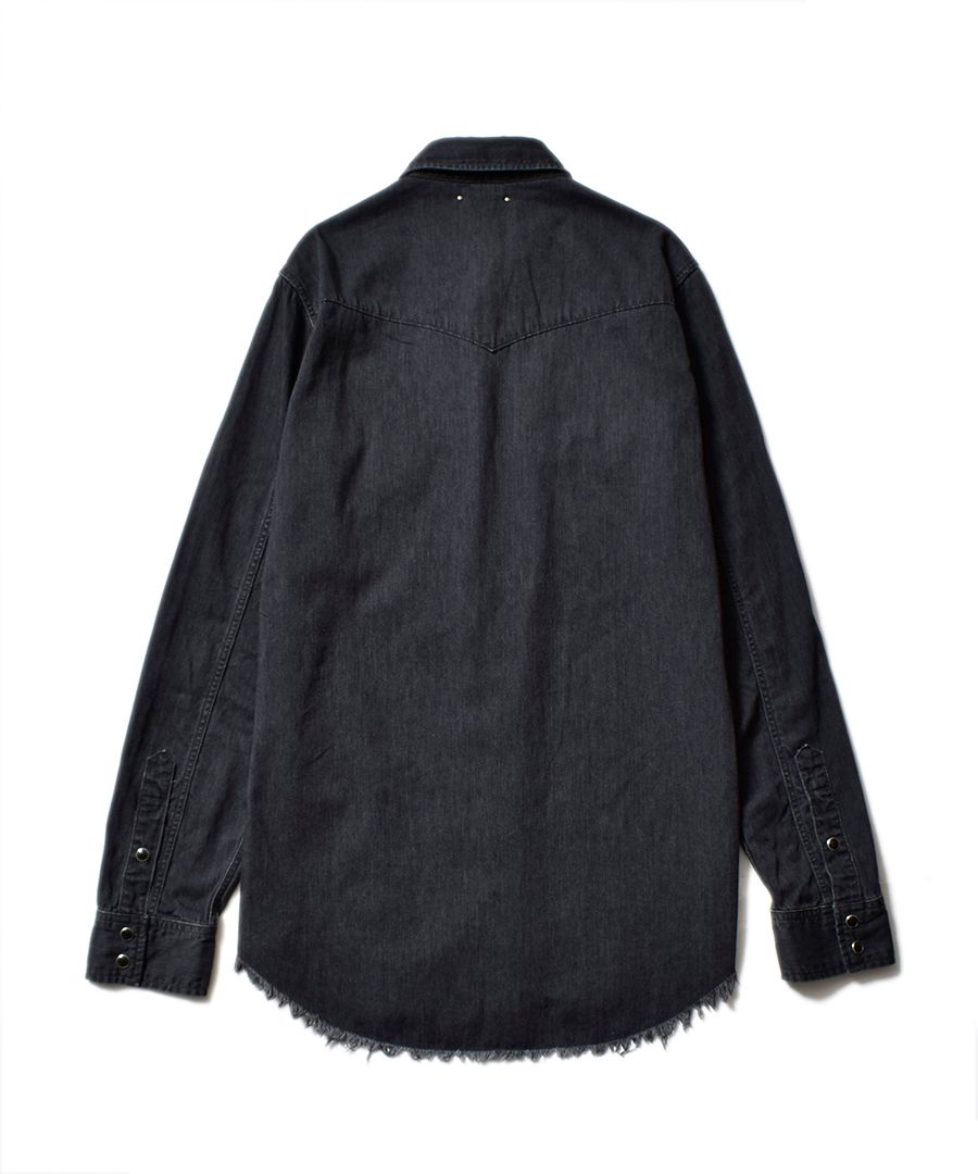 [STANDARD] Denim Western SH BLK / ウエスタン デニムシャツ （ブラック）