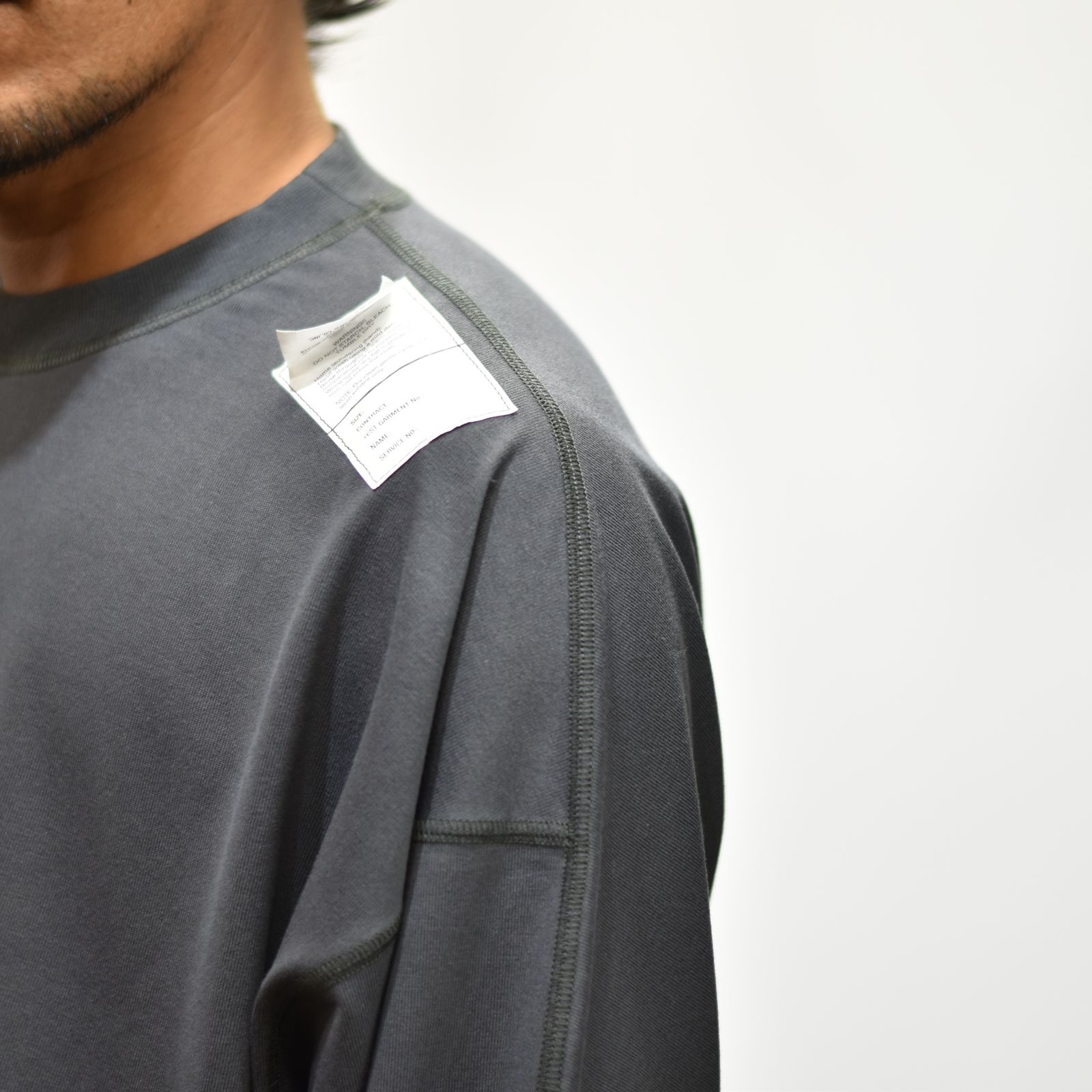 T-SHIRT/SWEATER （CHARCOAL） 長袖カットソー ロングスリーブ