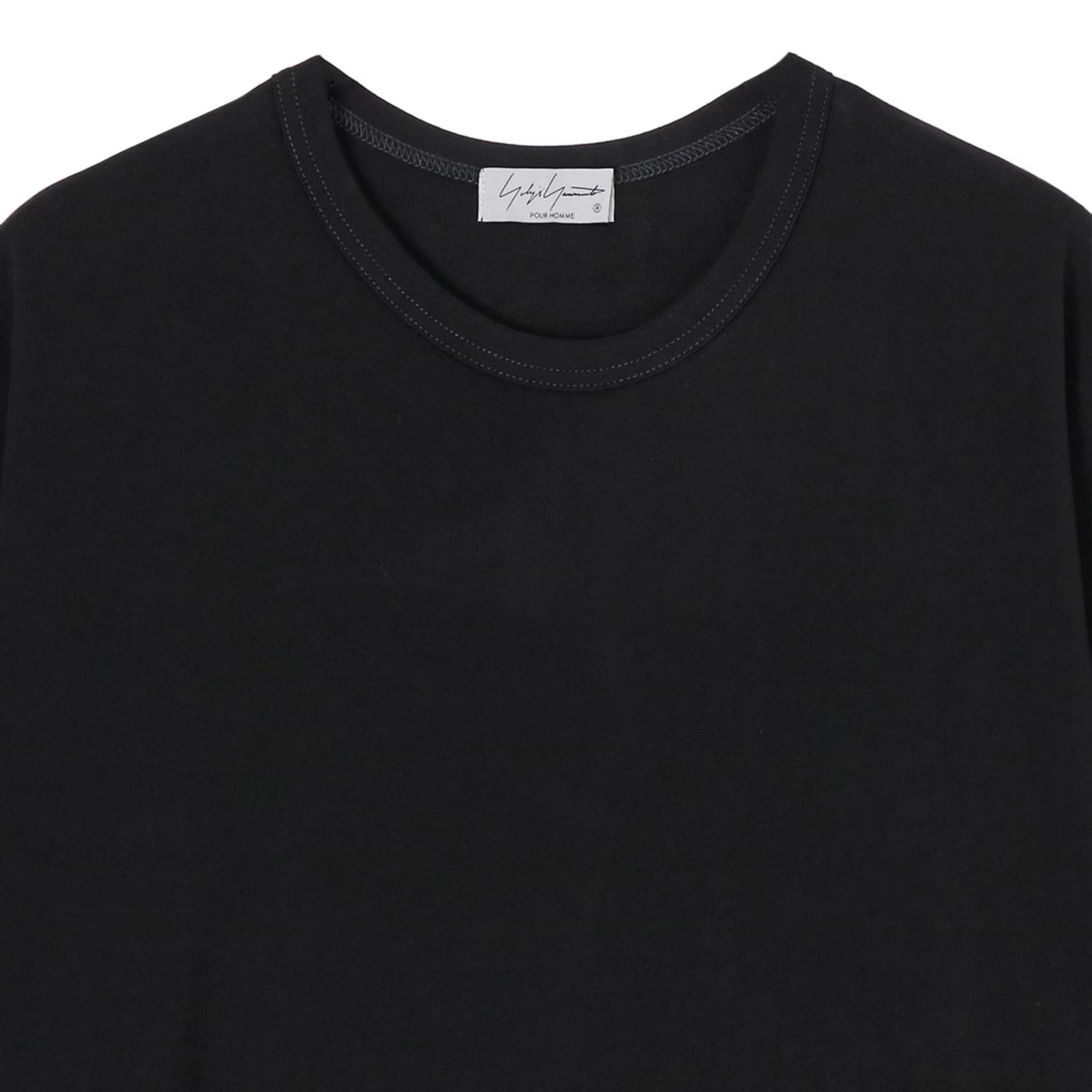 30/- COTTON SINGLE JERSEY ROUND NECK HALF SLEEVE （BLACK） カットソー （ブラック） HO-T02-070-4