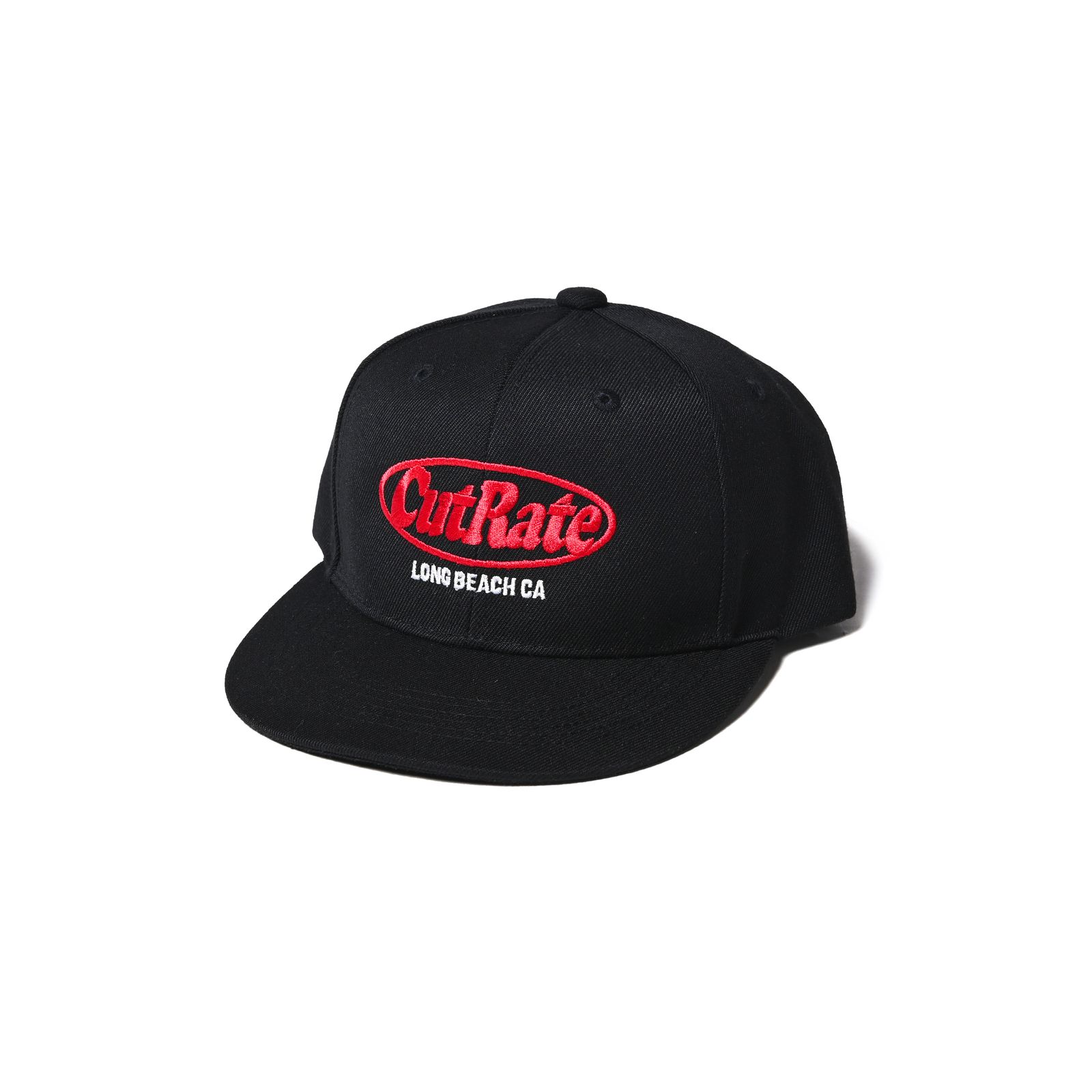 CUTRATE - CUTRATE LOGO EMBROIDERY CAP (BLACK/RED) | chord