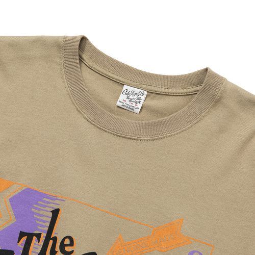 CALEE SIGN BOARD T‐SHIRT ＜NATURALLY PAINT DESIGN＞ (BEIGE) / プリントTシャツ
