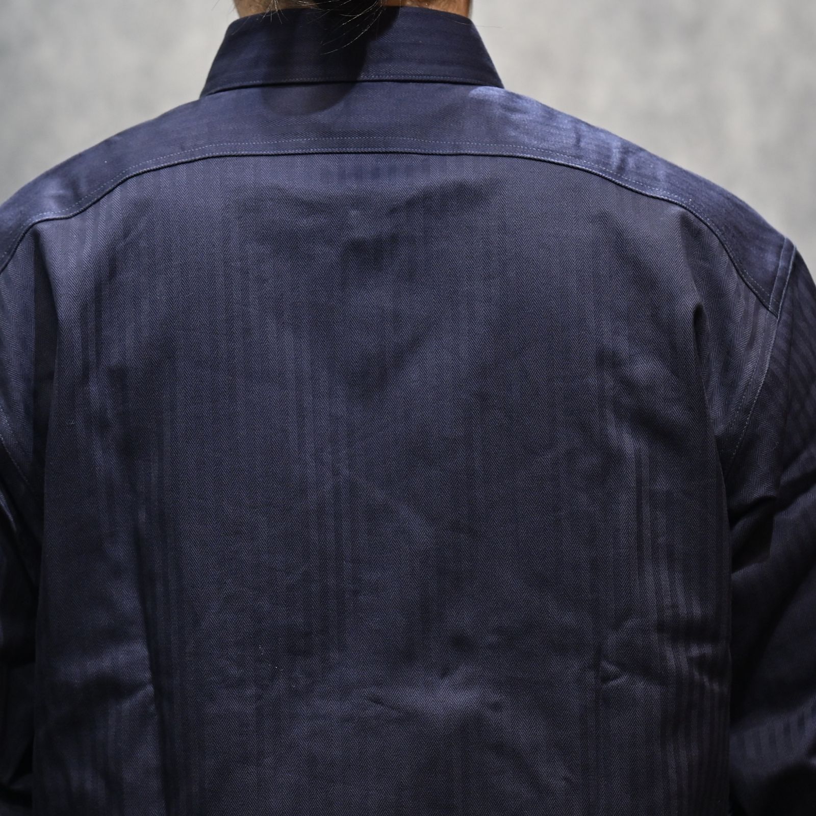 Y1944 HBT SHIRT （NAVY）｜ヘリンボーンシャツ （ネイビー）