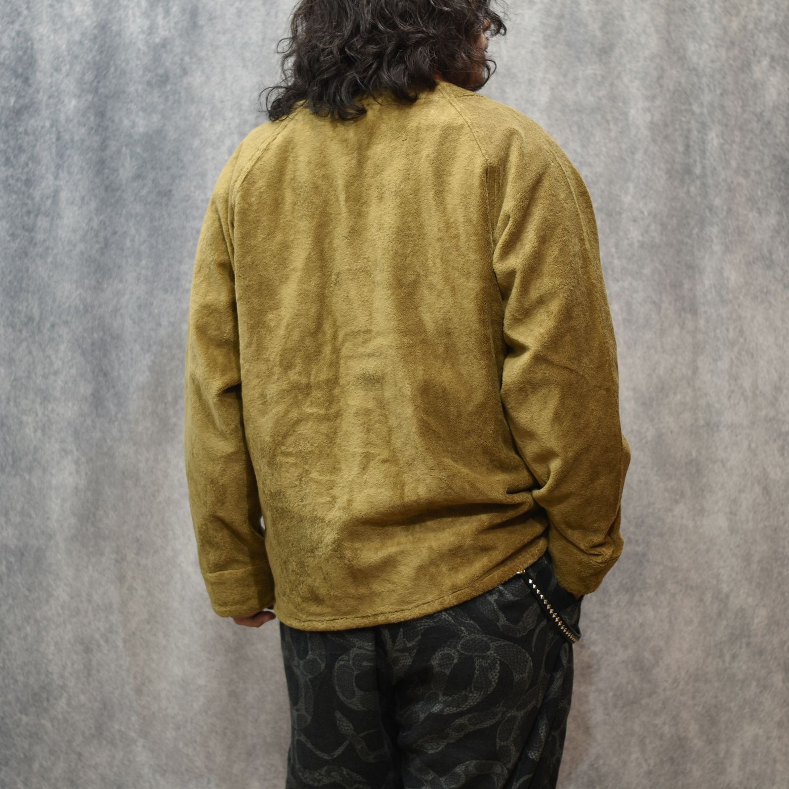 CT FLEECE BOA NO COLLAR JACKET (CAMEL)｜コットンフリース ボア ノーカラージャケット｜CL-25AW017