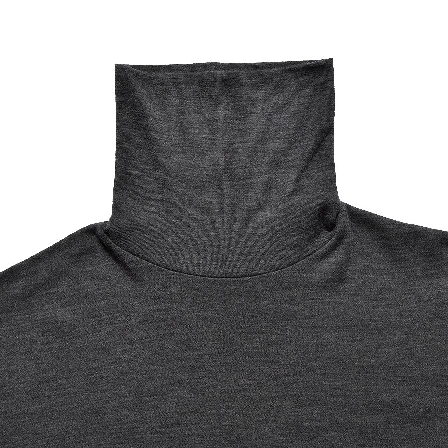 Wool Turtleneck L/S （CGR） /  ウールタートルネック （チャコール）