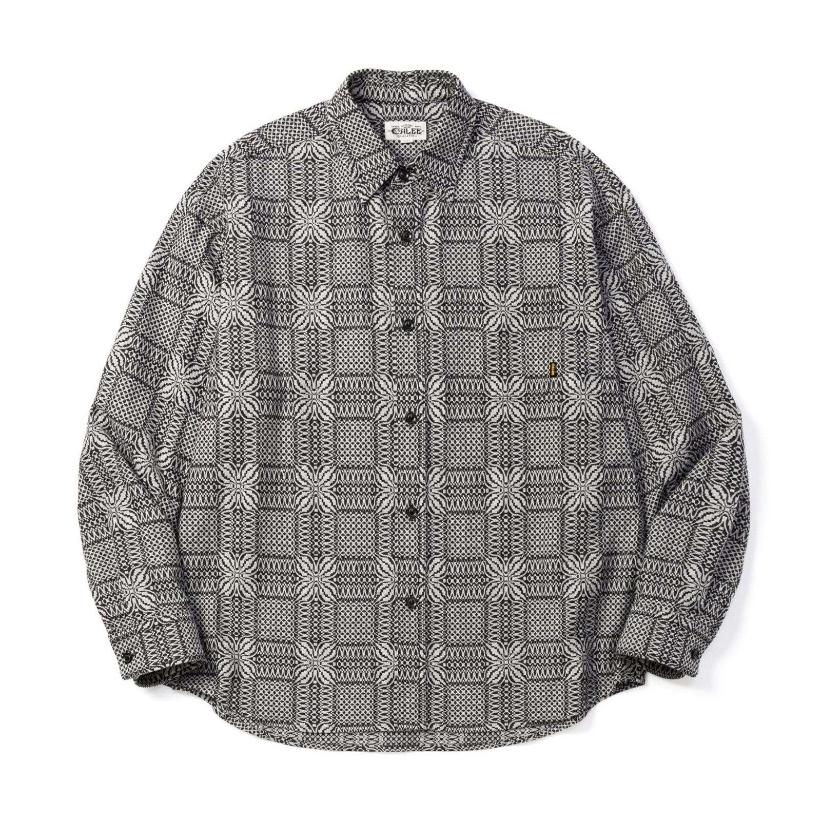 JACQUARD L/S SH (BLACK)｜ジャガード織り 長袖シャツ｜CL-26AWJQ004