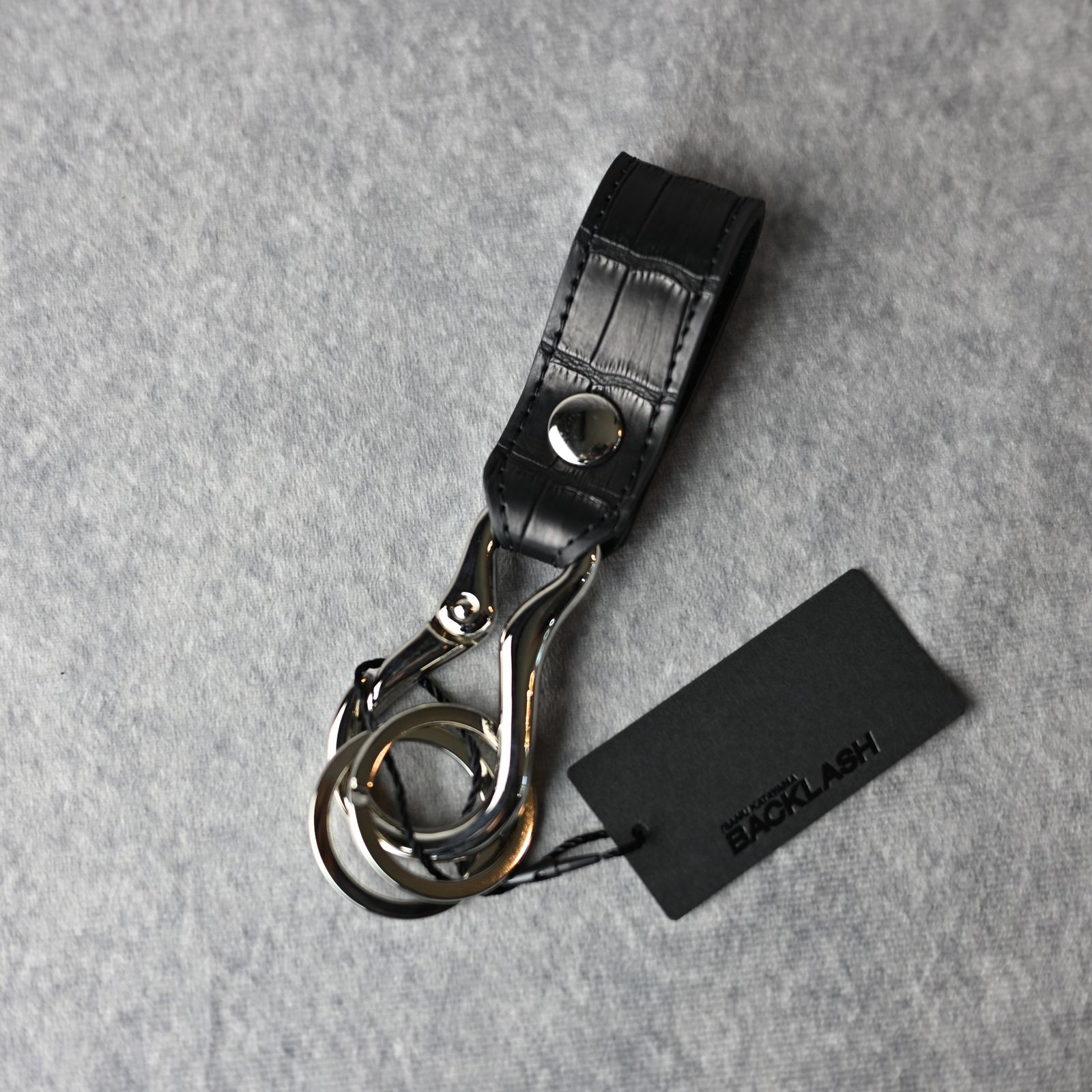オイルクロコ キーホルダー （BLK / ブラック）
