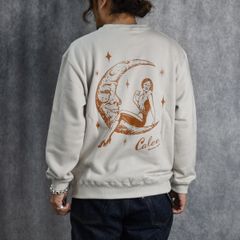 SYNDICATE RETRO GIRL CREW NECK SW ＜NATURALLY PAINT DESIGN＞ (Lt.BEIGE) / レトロガール クルーネック スウェット トレーナー