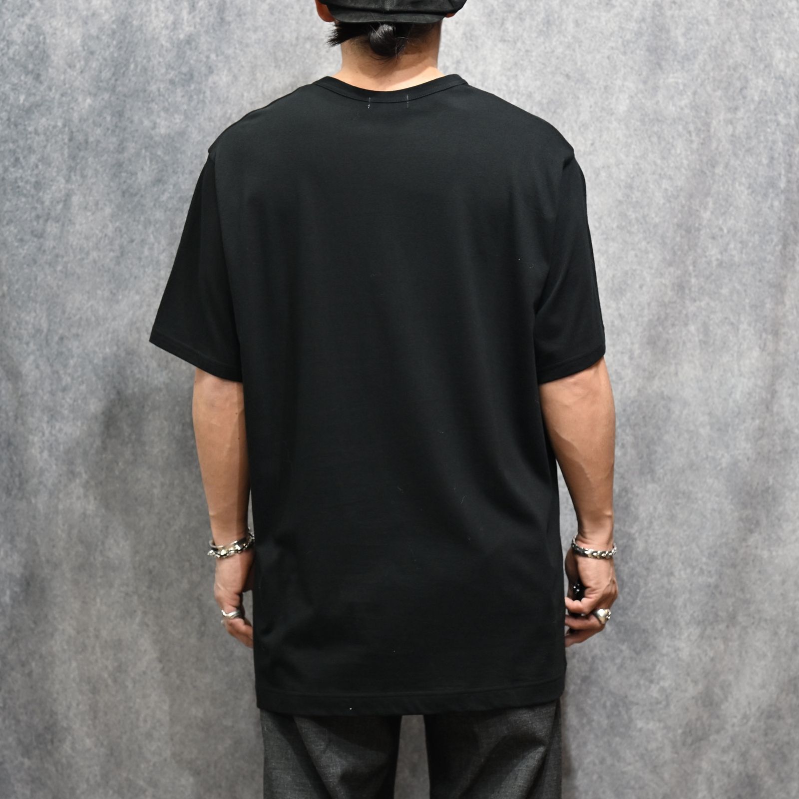 30/- COMBED PLAIN STITCH SHORT SLV T PT H （BLACK）｜半袖Tシャツ｜HK-T78-985-1-03