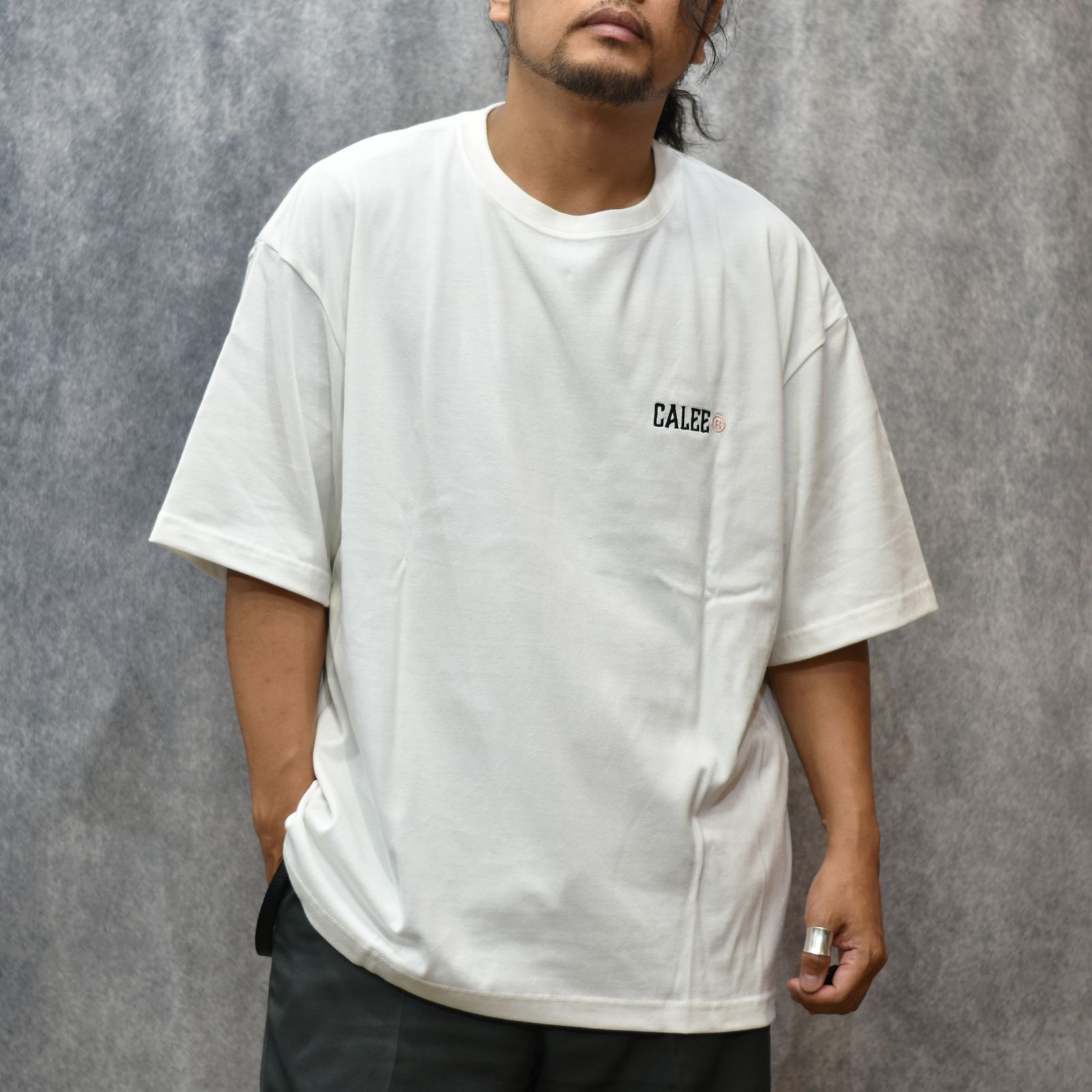 CALEE × MIHO MURAKAMI 蝶 シャツ カーディガン ガウン L CALEE - ×MIHO MURAKAMI ALLOVER PATTERN S/S SHIRT (WHITE