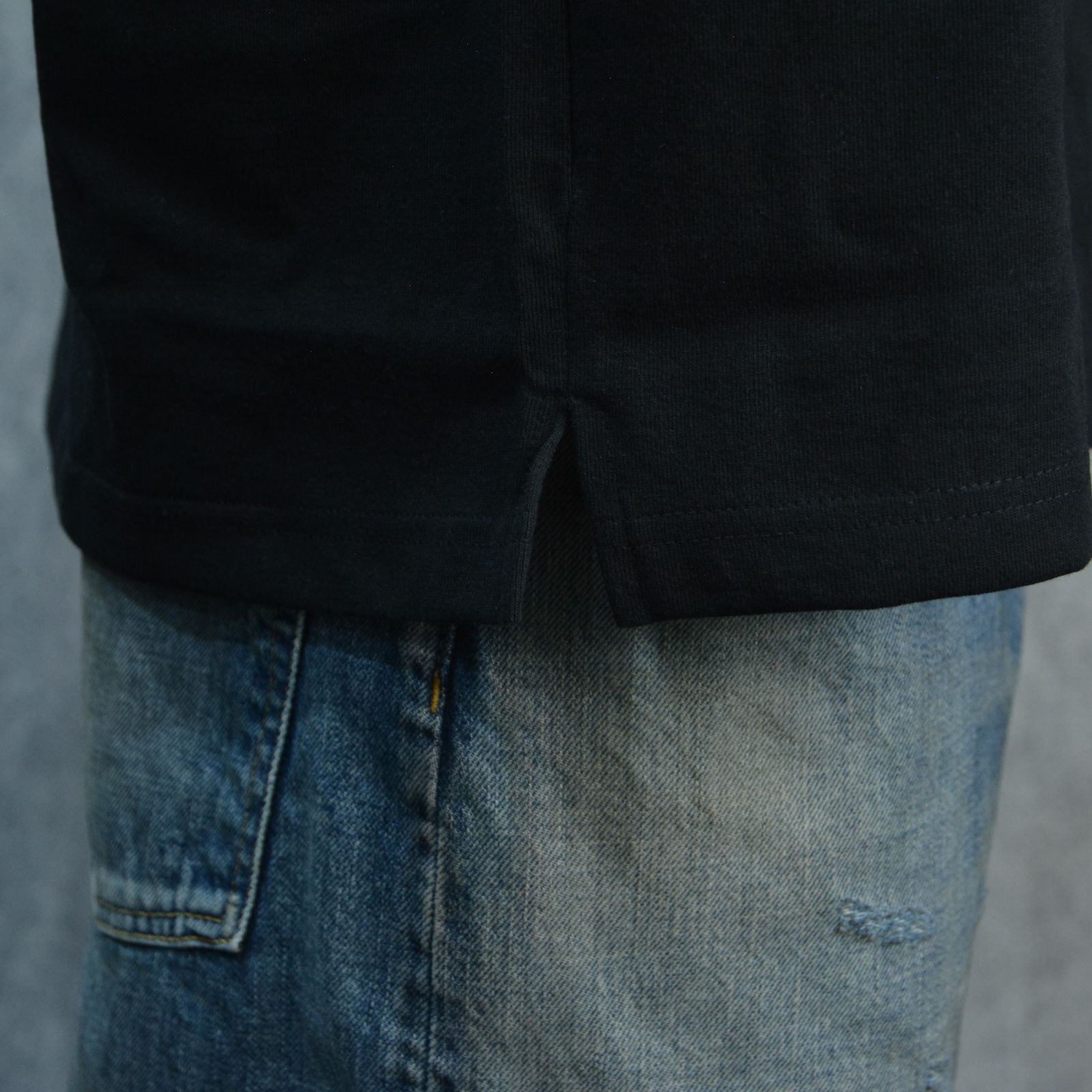 Standard Crewneck T-SH （BLK） / ポケット Tシャツ （ブラック） STC-401