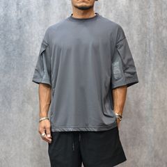 SIDE-PANEL T-SHIRT （CHARCOAL） / ドロップショルダー Tシャツ （チャコール） 9251-CS53-015