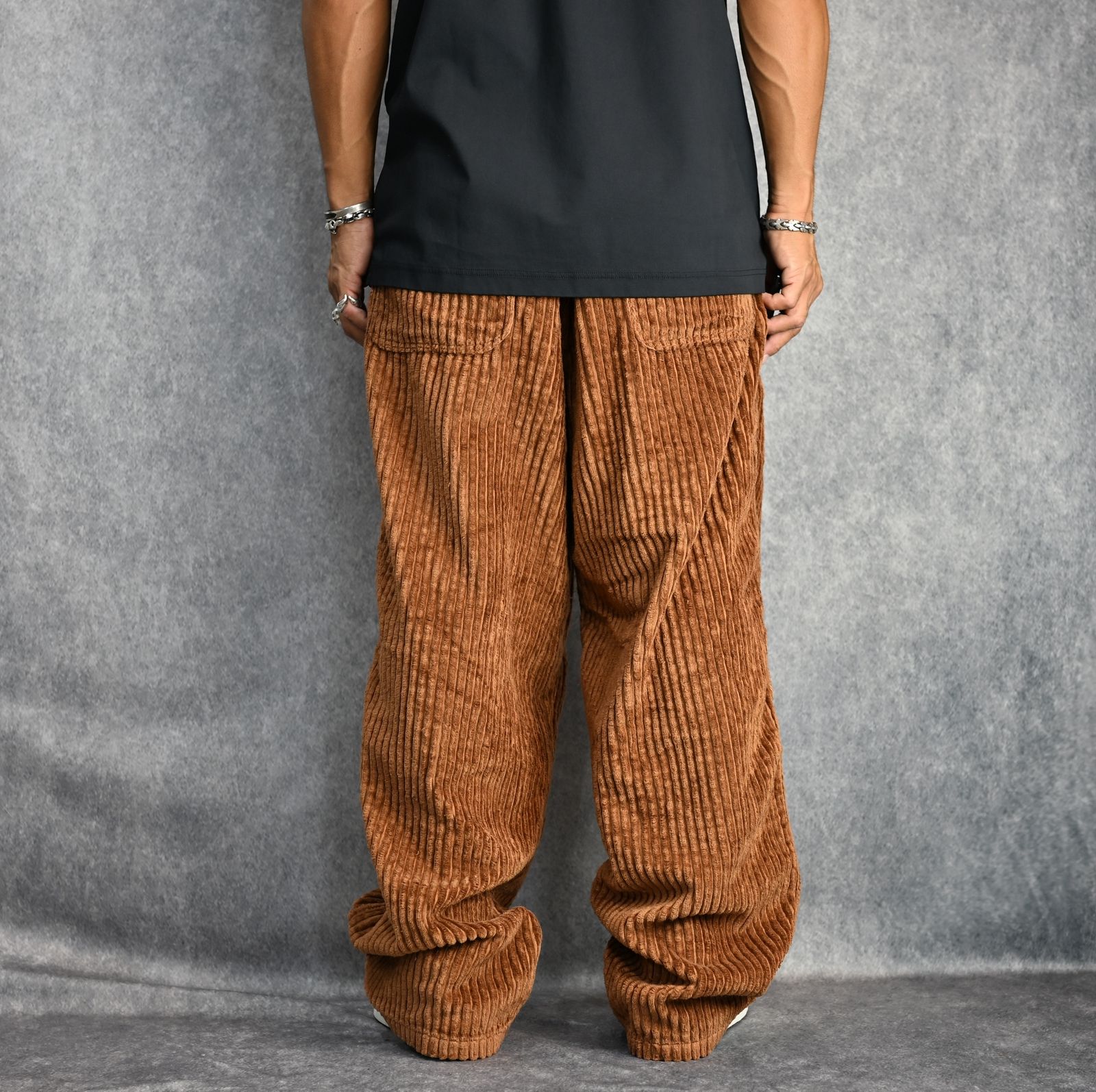 コットンリネン コーデュロイパンツ （BROWN / ブラウン）