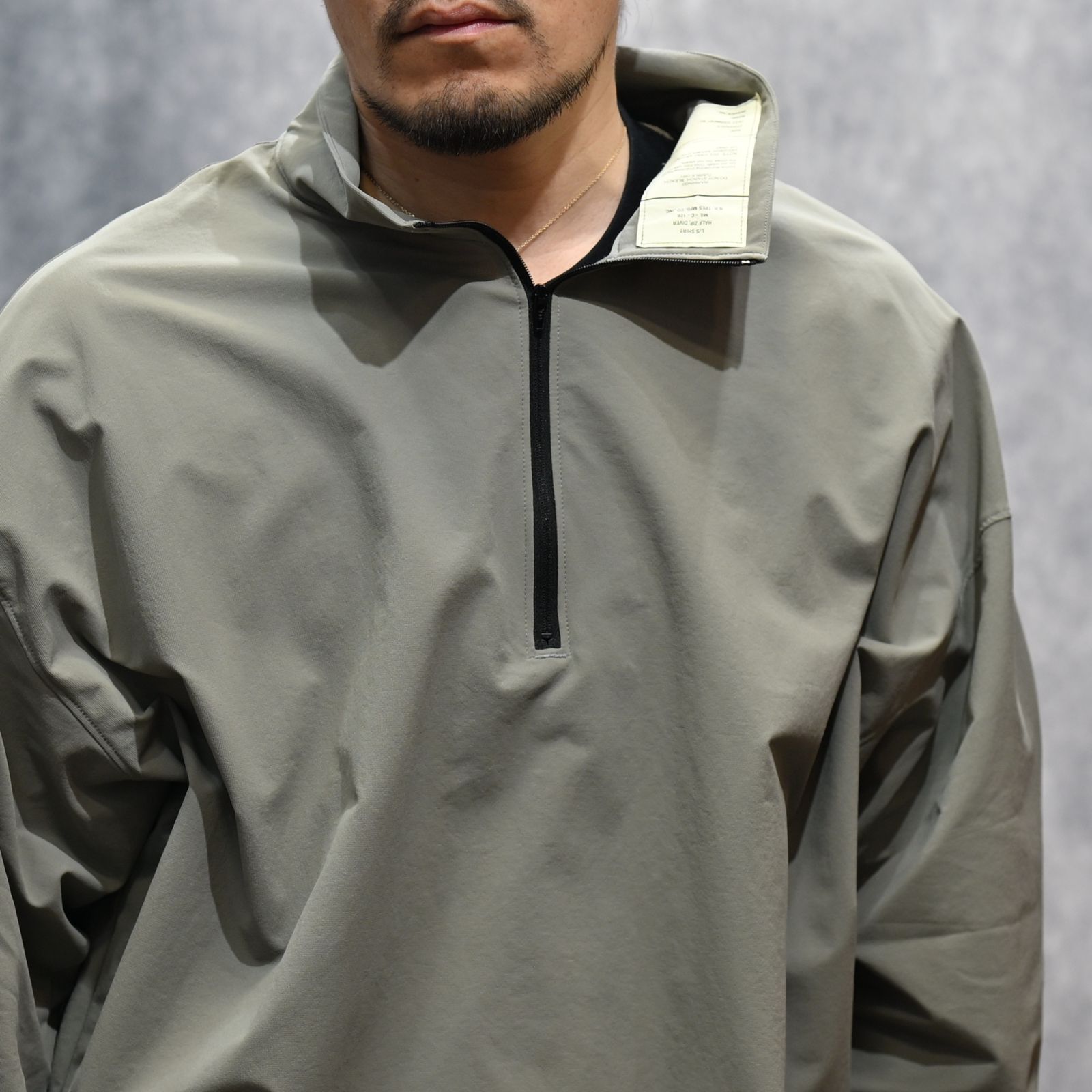 HALF ZIP PULLOVER （GRAY / グレー）｜ハーフジップ プルオーバー｜9261-CS06-004
