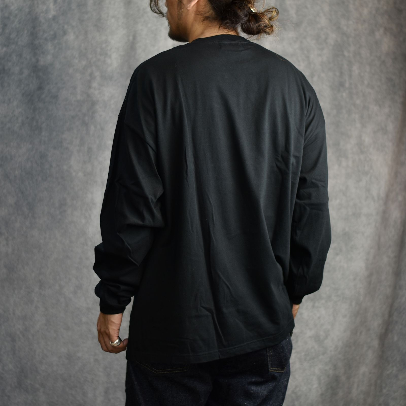 CUTRATE F&D LOGO L/S TEE (BLACK) / プリント ロングスリーブ Tシャツ