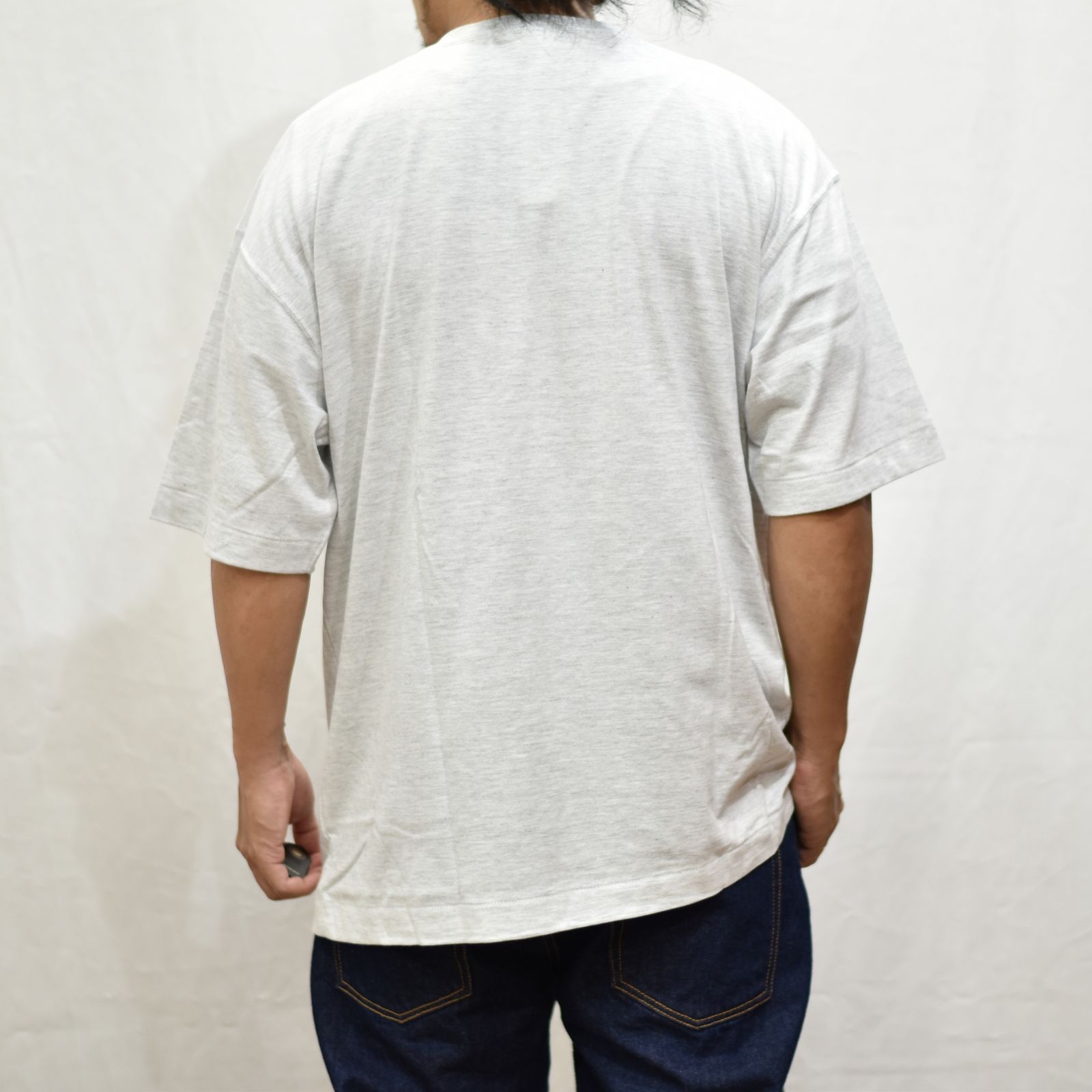 CUTRATE FOOTBALL TEAM LOGO DROPSHOULDER S/S T-SHIRT (ASH GRAY)
