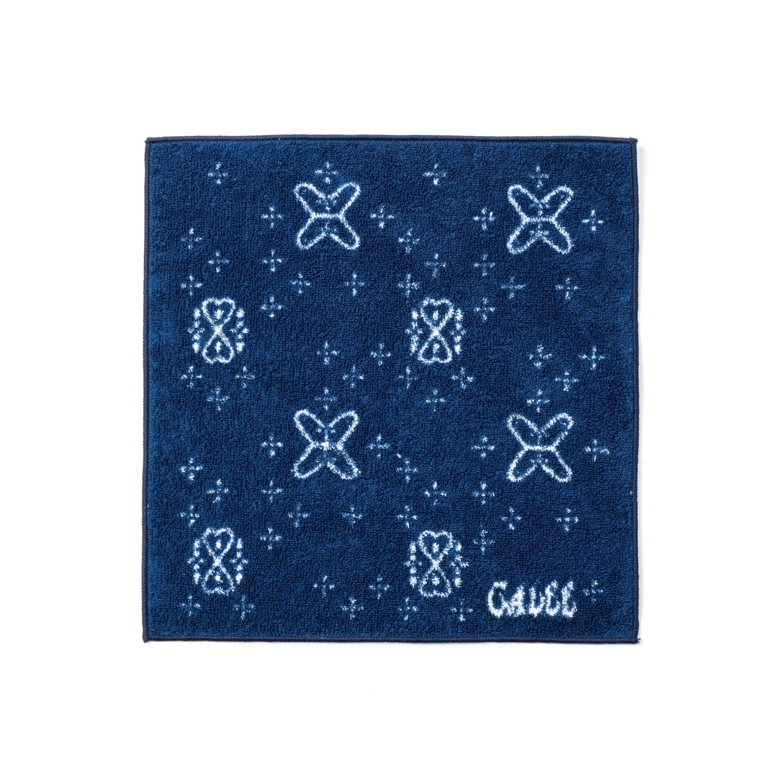 CROSS HAND TOWEL (INDIGO BLUE)｜クロス柄 ハンドタオル｜CL-26AWCRS001EX