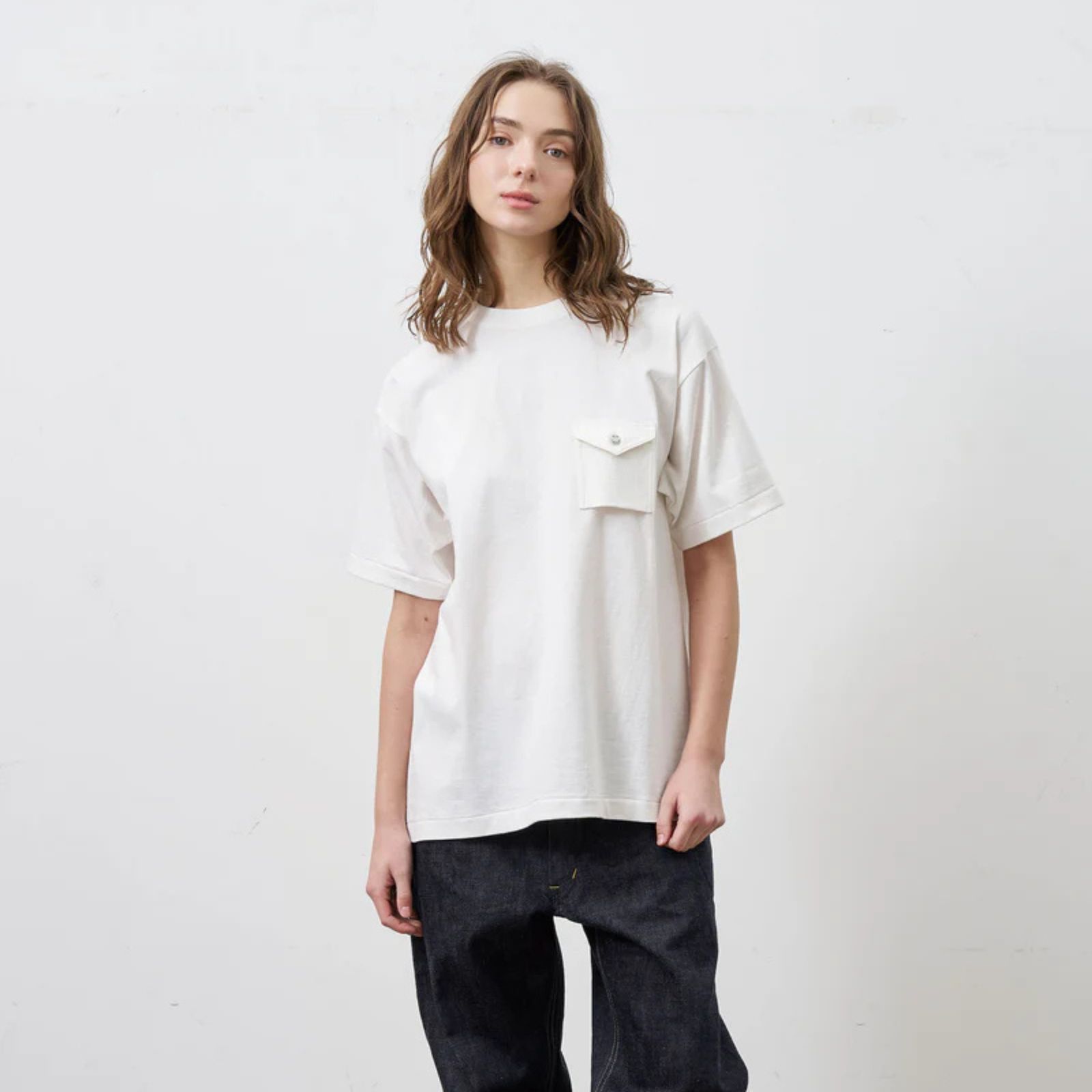 Y1935 POCKET TEE （WHITE）｜ ポケット Tシャツ （ホワイト） 602-261-14