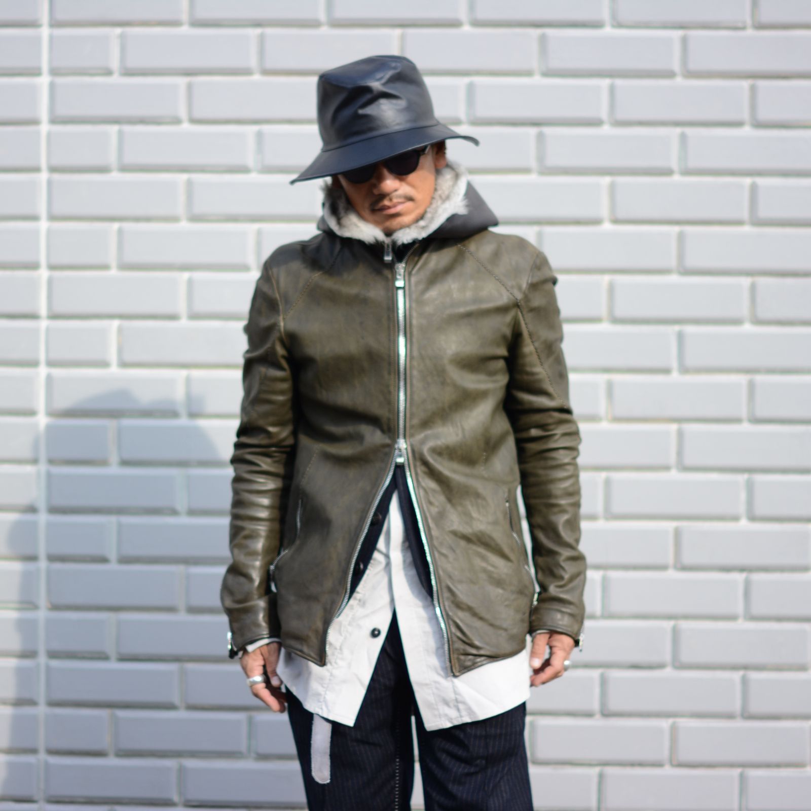 SHEEP SHEARLING ZIP HOOD"