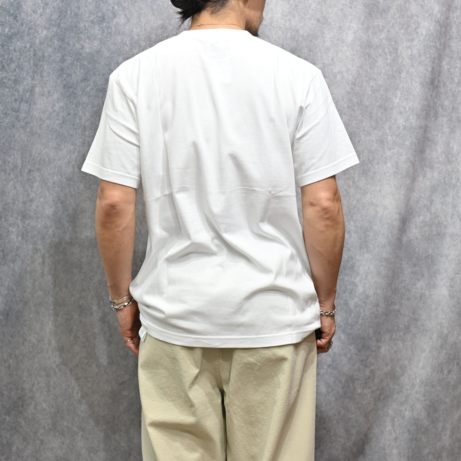 Y1935 FAKE POCKET TEE （WHITE）｜ フェイクポケット プリント Tシャツ （ホワイト） 602-261-16