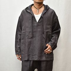へリンボンリネン メキシカンパーカー