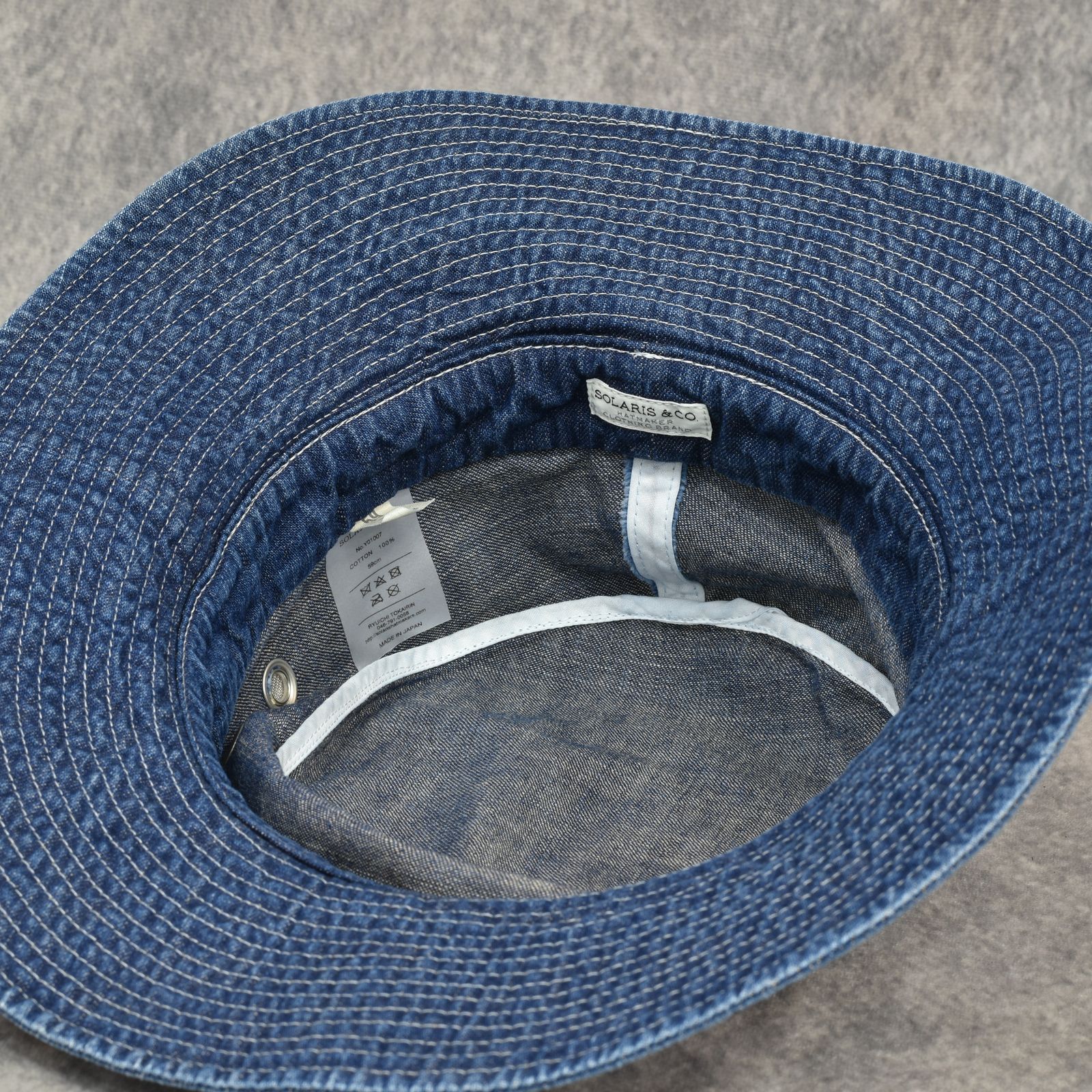 8oz Denim Jungle Hat "BARNES" (FADE WASH)｜ジャングルハット｜Y01007