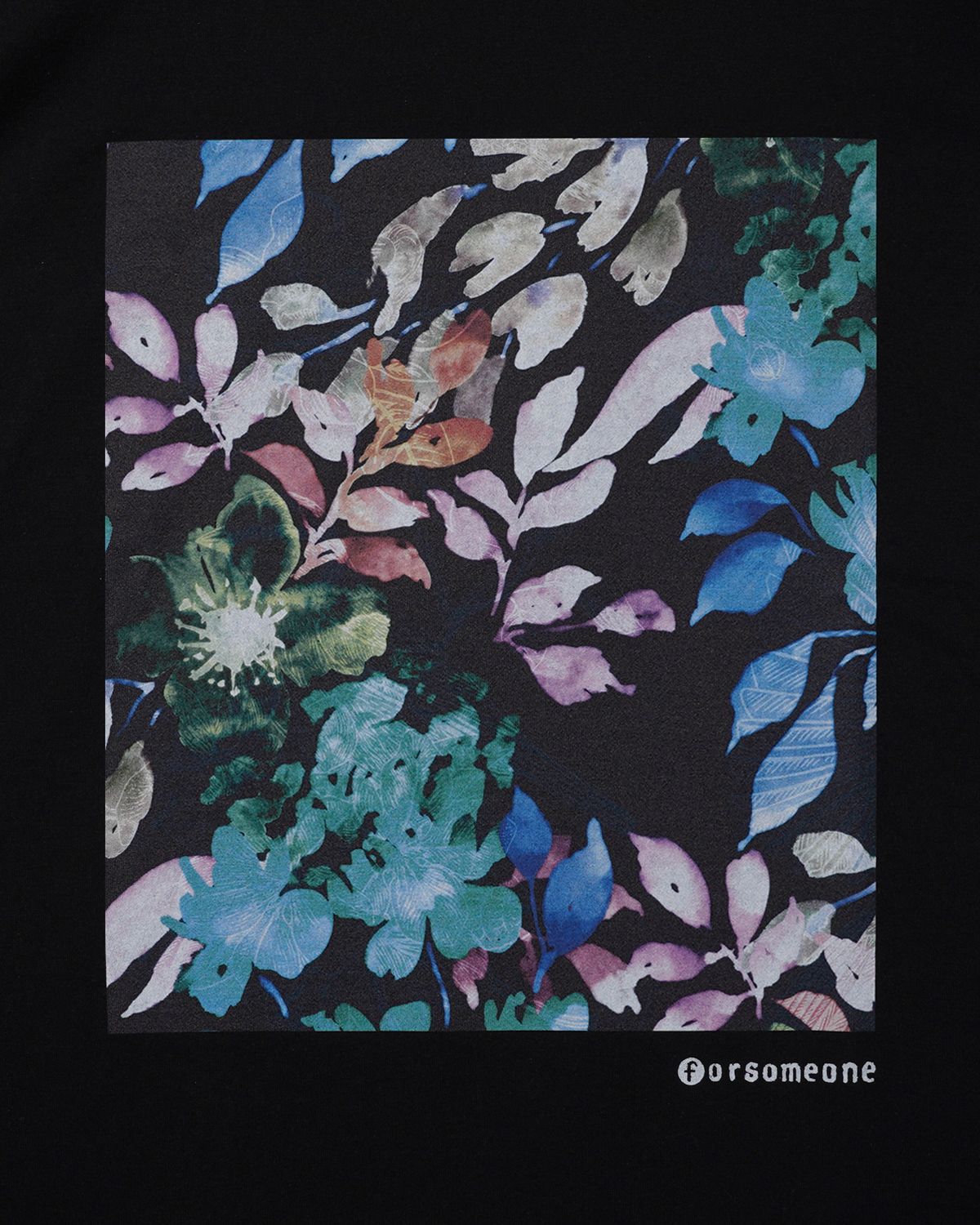 FORSOMEONE - FLOWER BIG T (BLACK) / ビッグTシャツ ブラック | chord