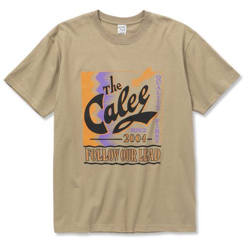 CALEE - CALEE SIGN BOARD T‐SHIRT ＜NATURALLY PAINT DESIGN＞ (BEIGE