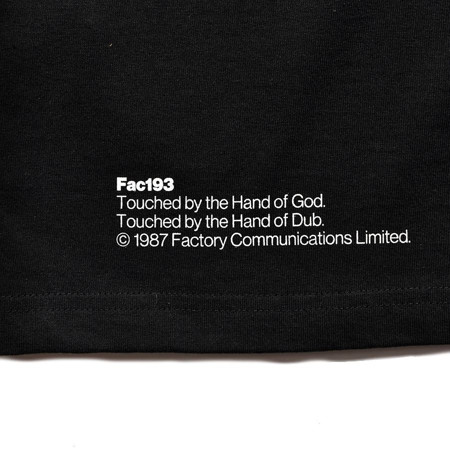 New Order “TOUCHED BY THE HAND OF GOD” Crewneck T-SH （BLACK） /  ニューオーダー 「タッチト・バイ・ザ・ハンド・オブ・ゴッド」 プリント Tシャツ （ブラック）