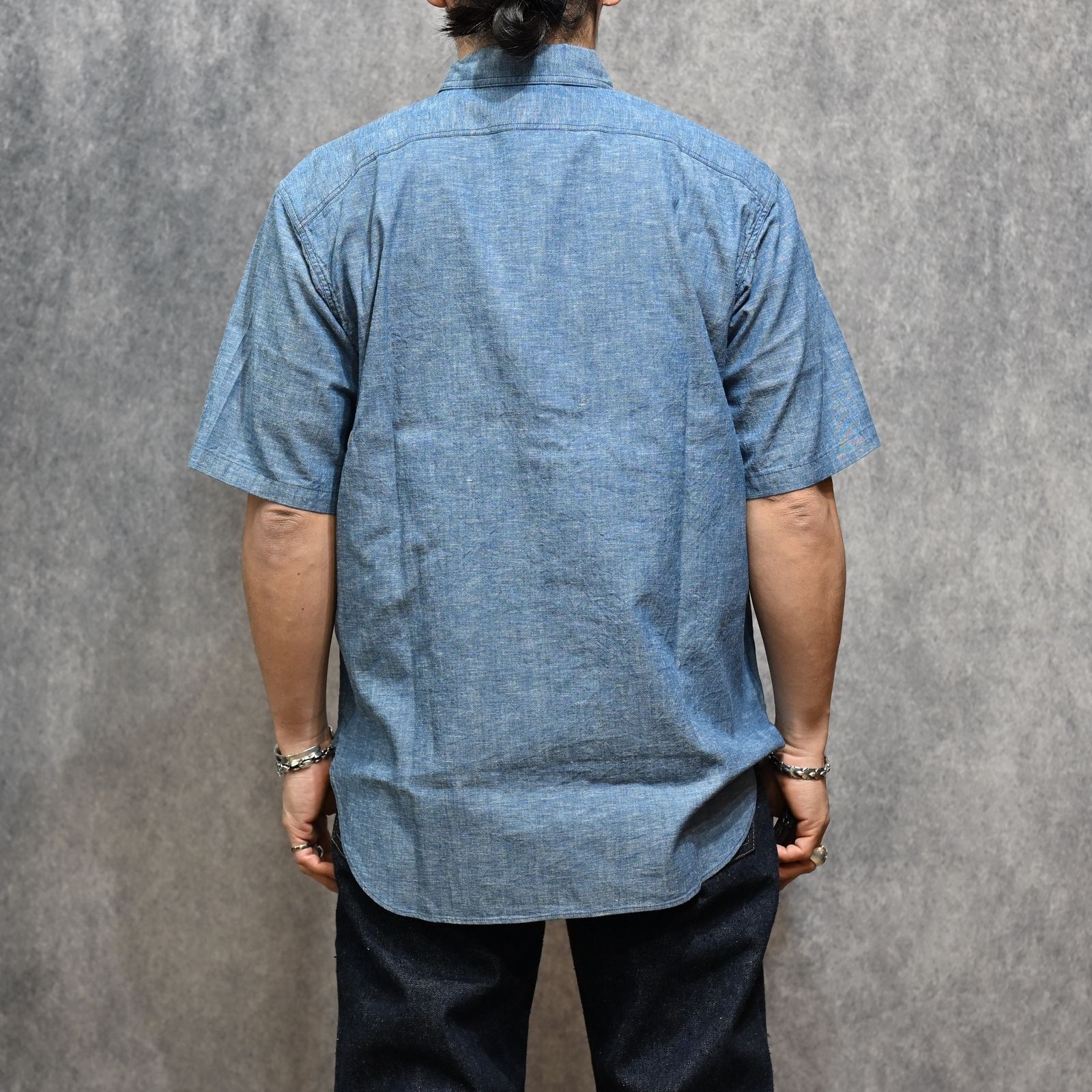 Y1942 S-SLEEVE CHAMBRAY SHIRT （INDIGO）｜シャンブレー 半袖シャツ （インディゴ）