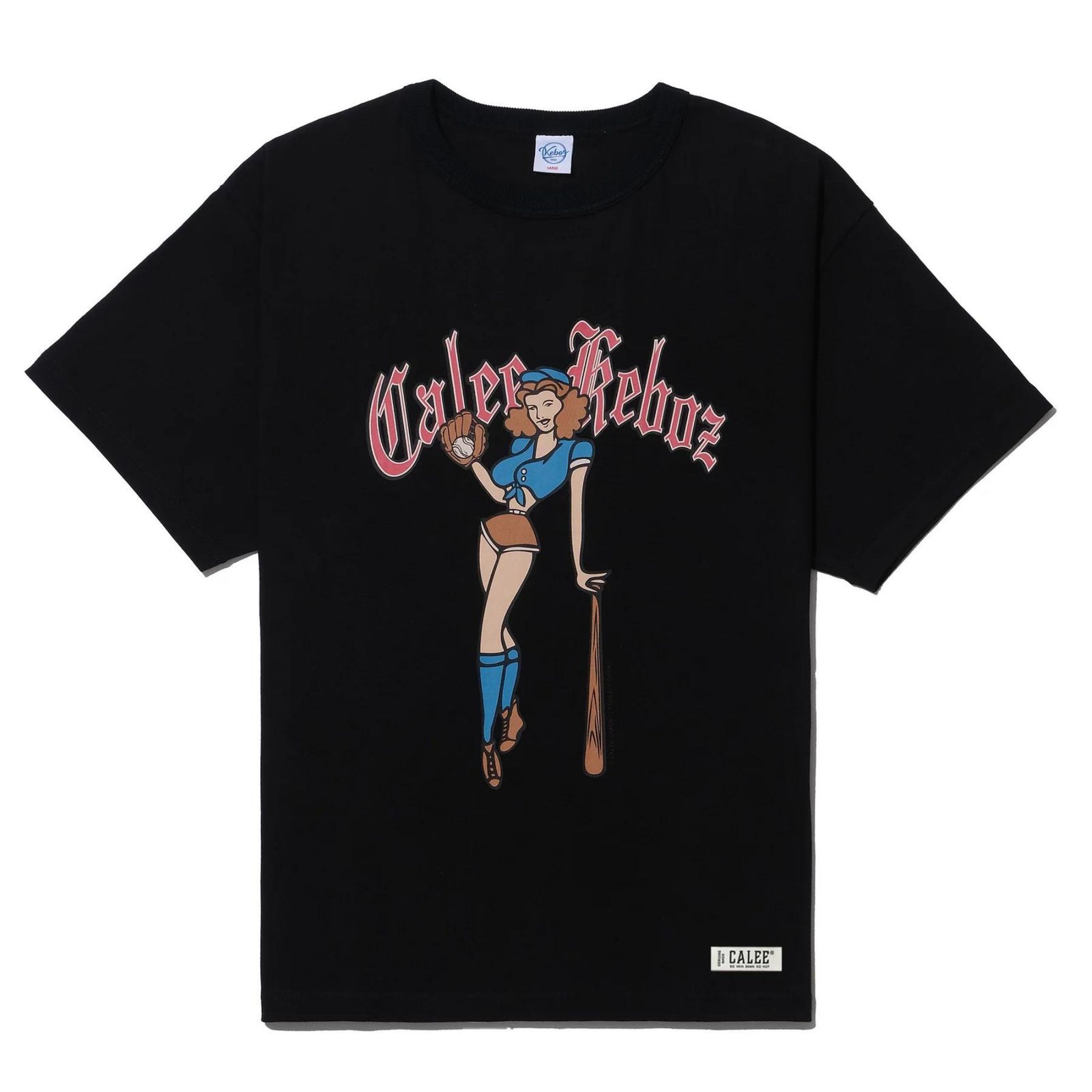 × KEBOZ PINUP GIRL S/S TEE (BLACK) / × ケボズ ピンナップガール プリントTシャツ