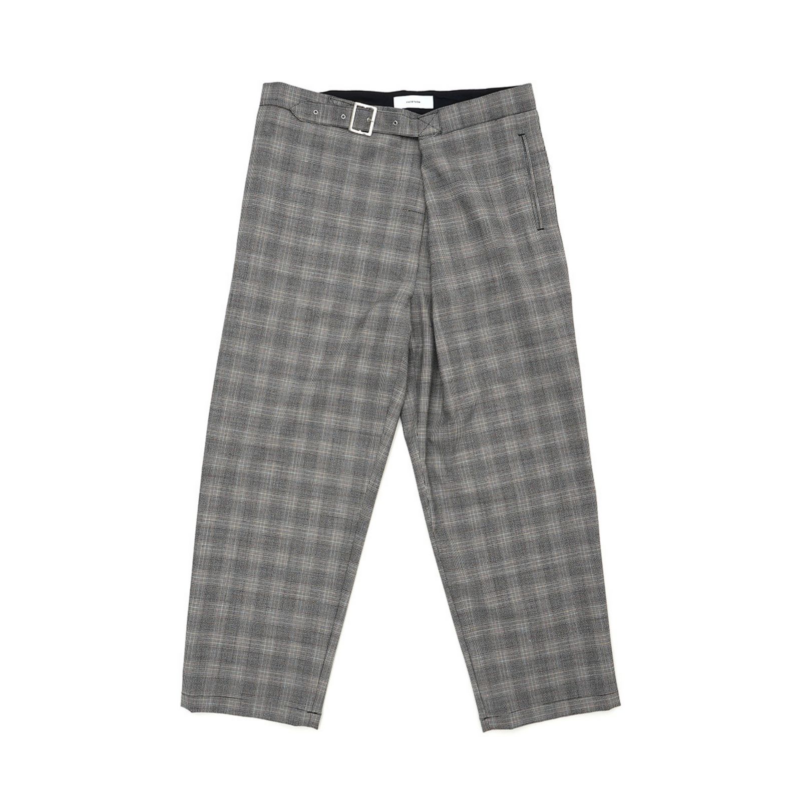 CHECK WRAP PANTS (GRAY CHECK) / チェック ラップパンツ
