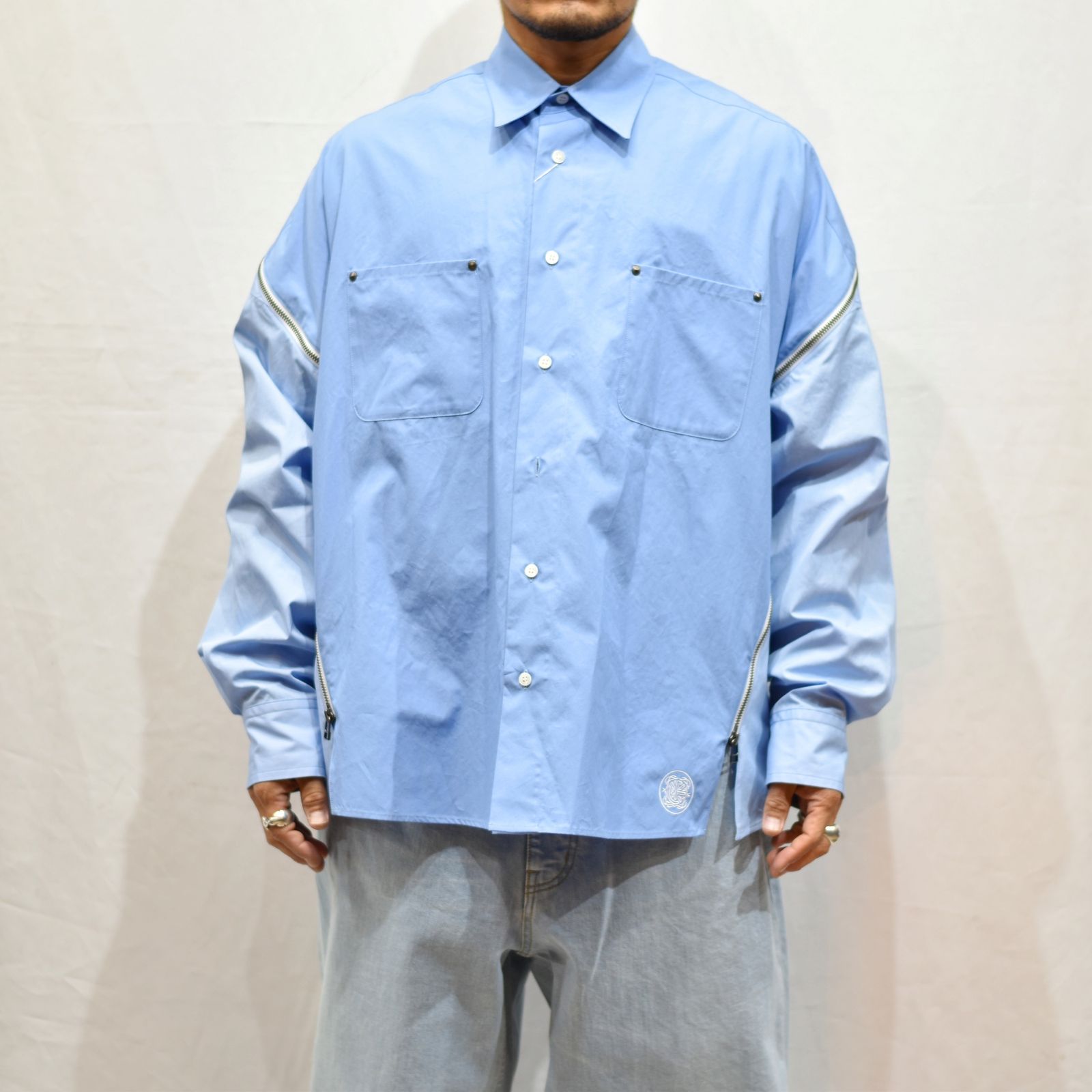 ZIPPED PLAIN SHRT "