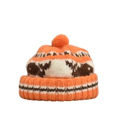 Canadian Knit Cap "SNOWMAN" (ORANGE)｜ニットキャップ・ニット帽｜Z01011